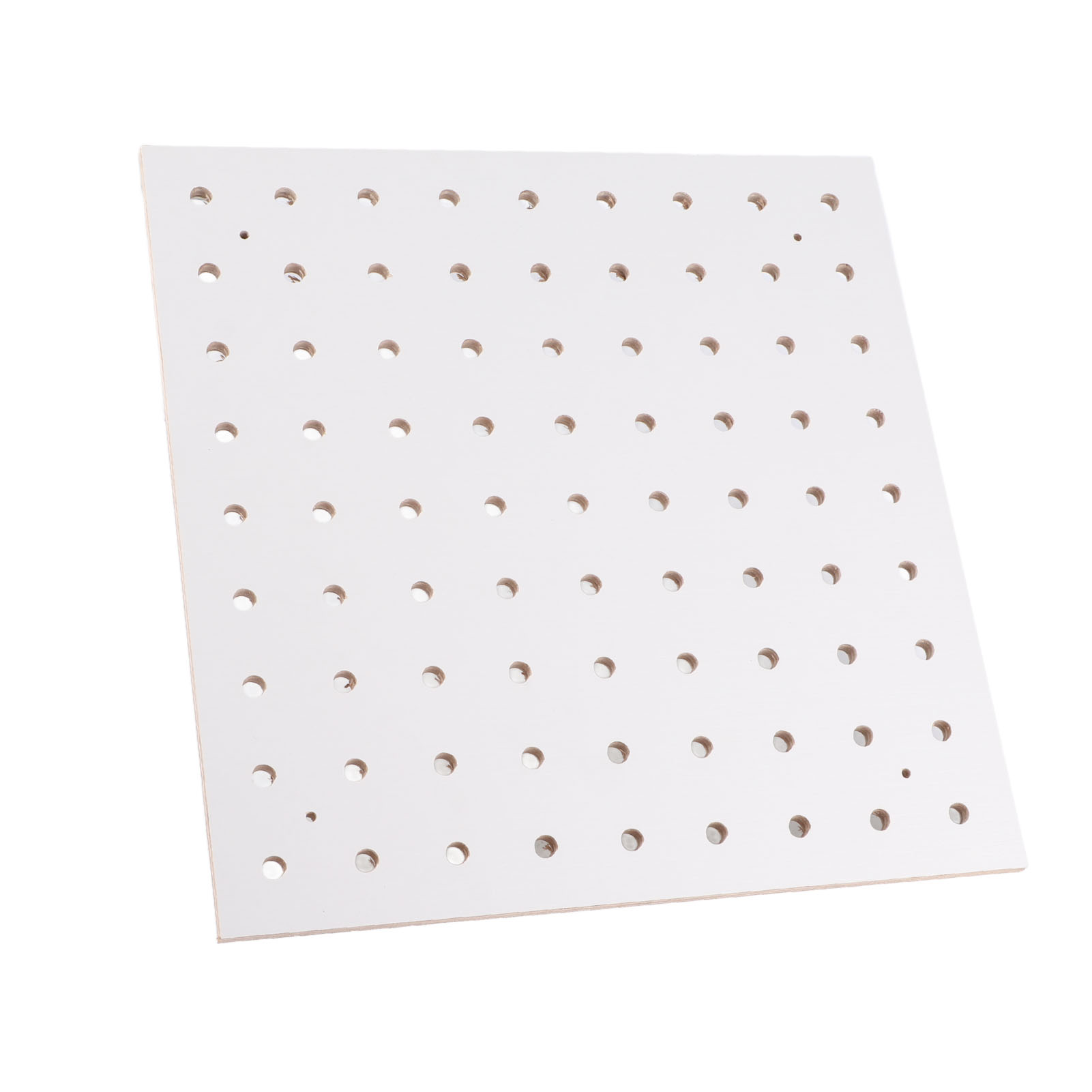 Wandhalterung Für 100 Nähgarnspulen, Lochwand Mit 25 Holzstäben, Weiß, 300 X 300 Mm, 1-lagig