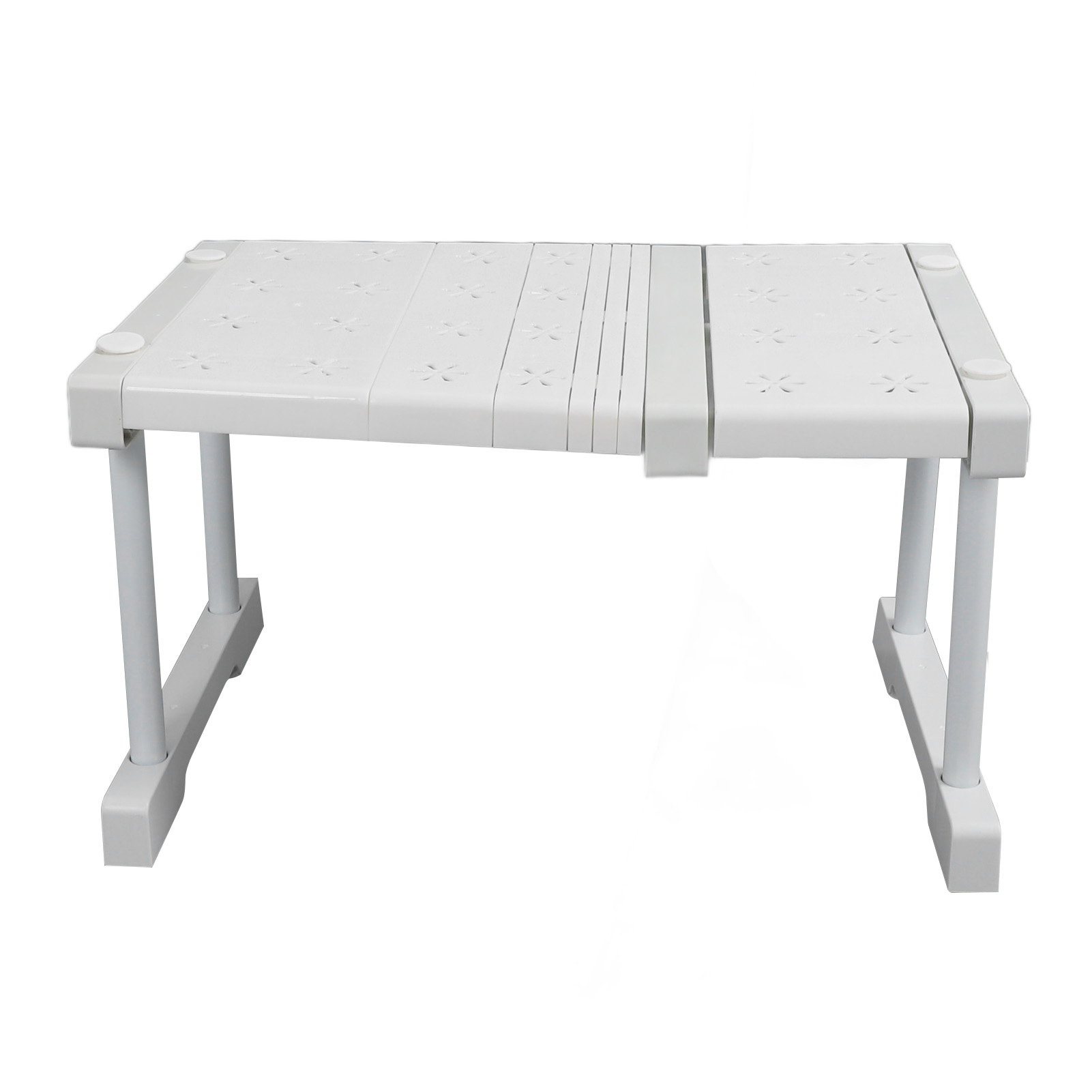 Ausziehbarer Kleiderschrank-organizer, Verstellbarer Platzsparender Regalboden, Waschbeckenablage, Breite 24 Cm, Höhe 22 Cm, Länge 27 Bis 38 Cm / 10,6 Bis 15,0 Zoll