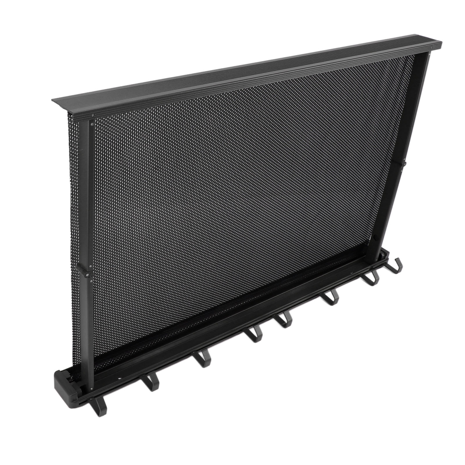 Balkon-wäschetrockner, Wandmontiert, Faltbar, Mit Netzgewebe, Einziehbar, Für Wäsche, 60 Cm, Schwarz