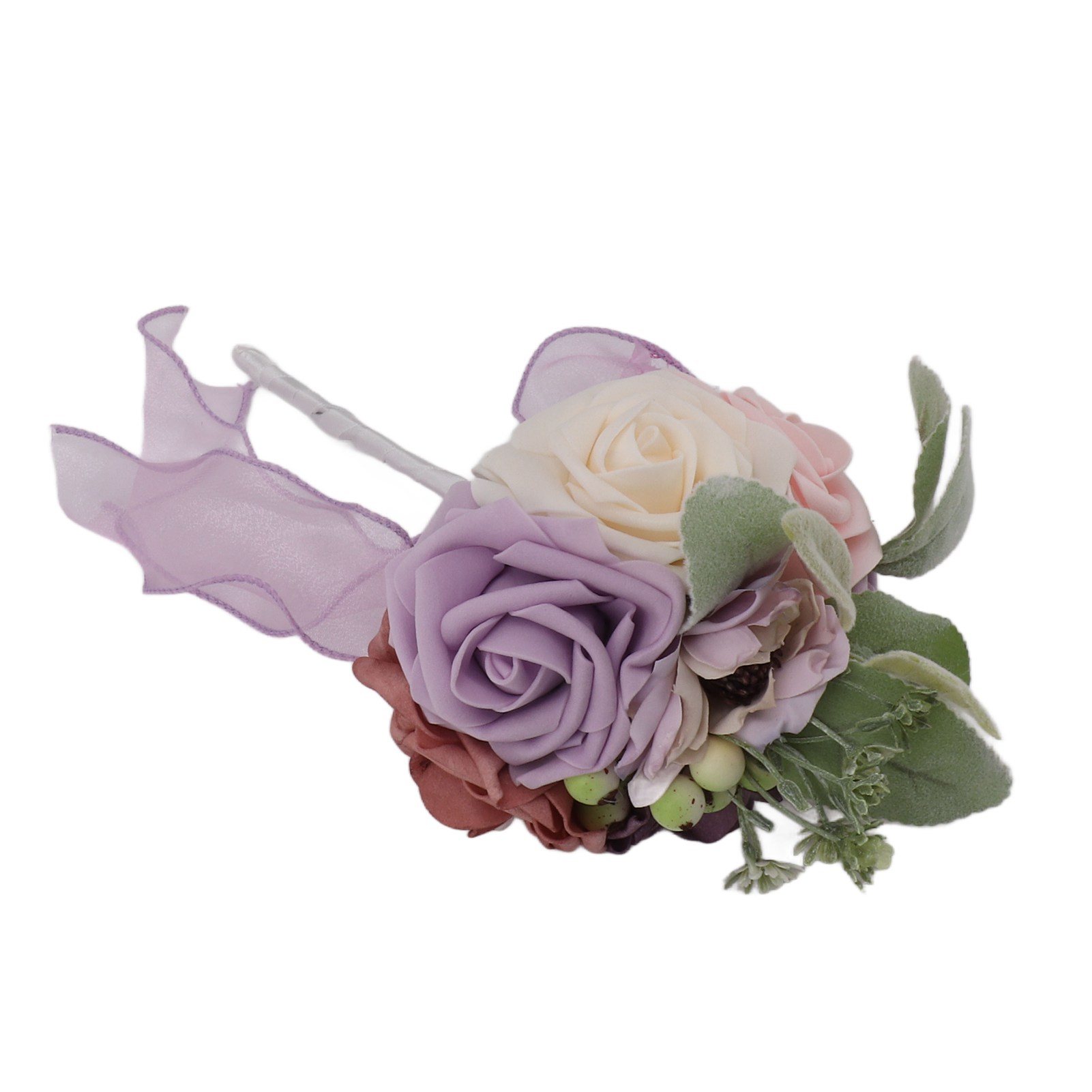 Romantischer Brautstrauß Mit Rosen, Künstlichen Seidenblumen, Künstlichen Blumen, Brautjungfernstrauß, Lila Heimparty-dekoration