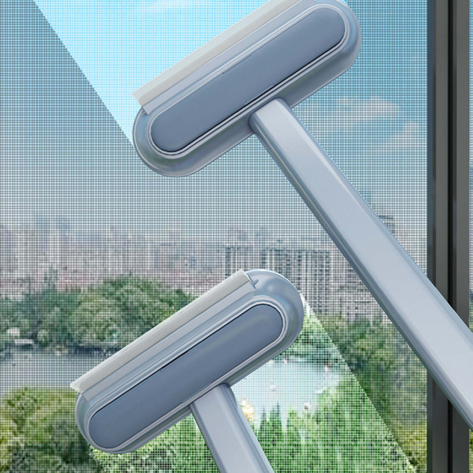 Multifunktionaler, Doppelseitiger Fensterwischer Für Nass- Und Trockenreinigung, Fensterreinigungsbürste