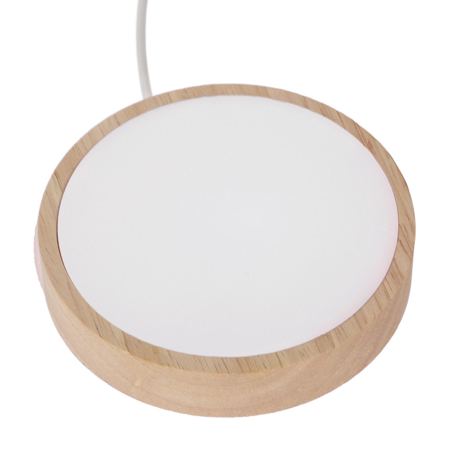 Sockel Mit Rgb-led-beleuchtung, Rund, Aus Holz, Beleuchtet Ständer Mit Led-beleuchtung Für Acrylglas, Kunstharz, Farbiges Licht