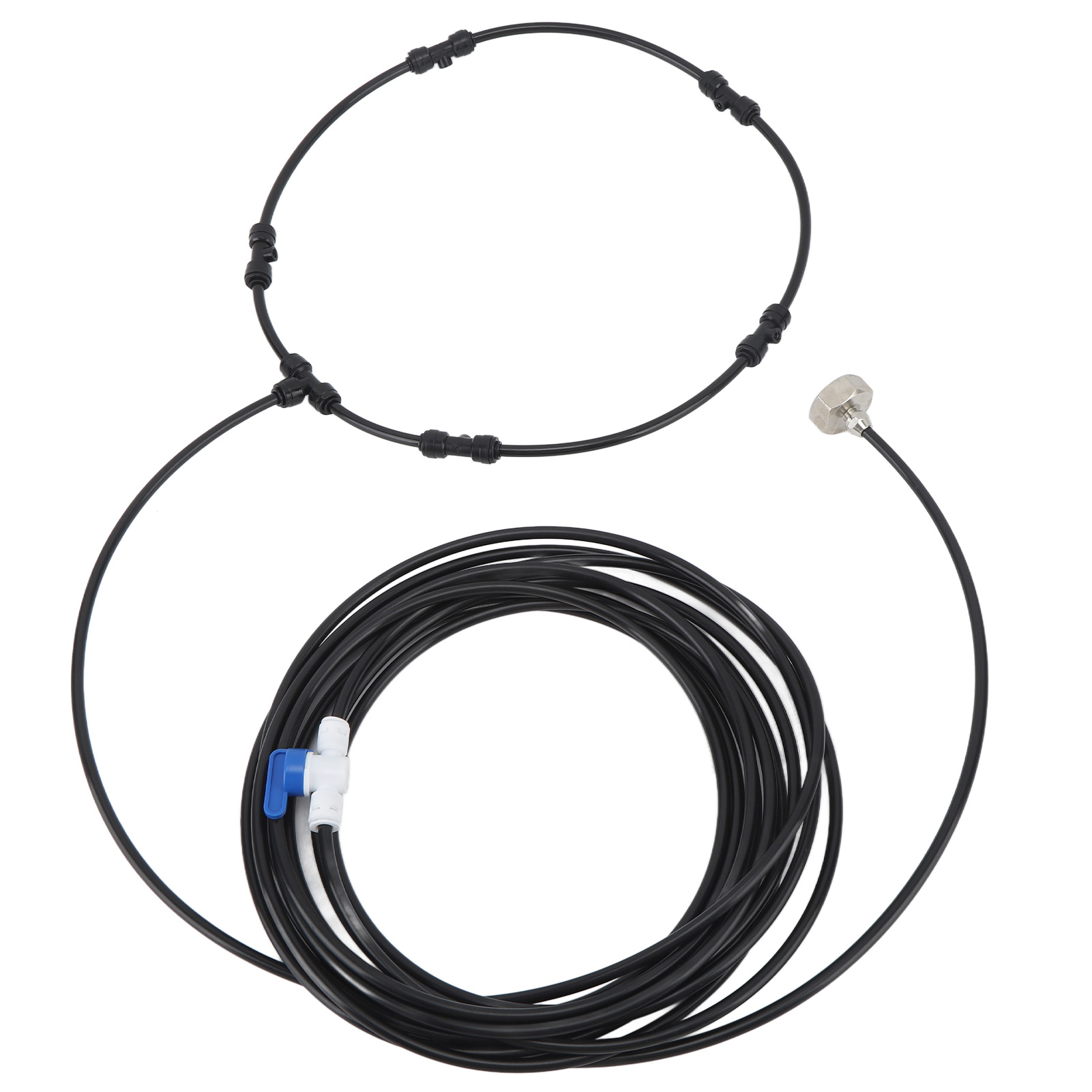 Set Mit 7,9 M Langem Nebelventilator, 3/4-zoll-adapter, Nebelring, Nebelrohr, Kühlsystem Und Eu-sprinklerkopf
