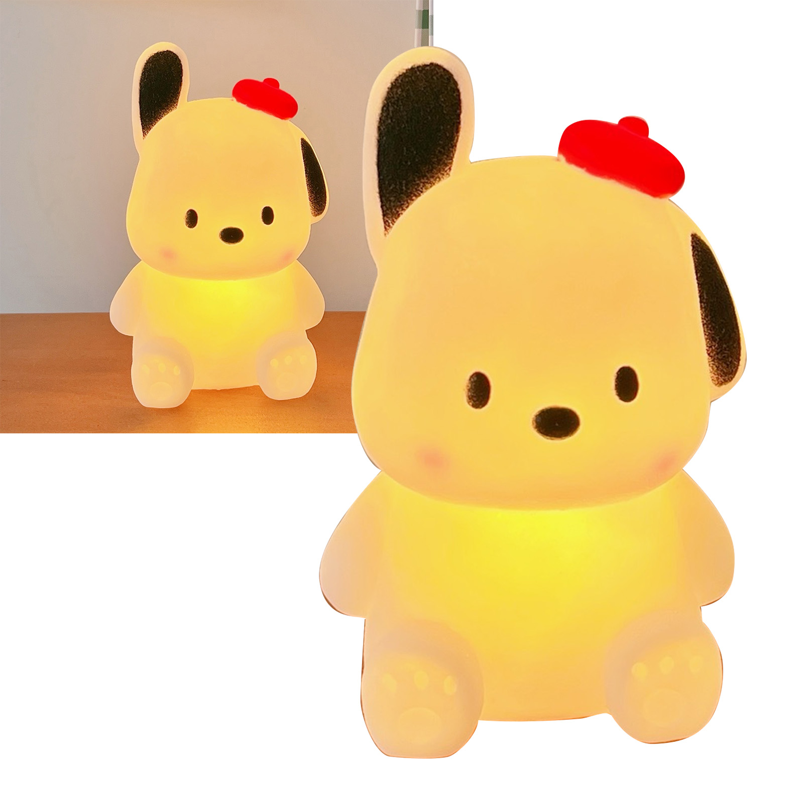 Tierförmige Led-nachtlampe Im Cartoon-stil, Modern, Dekorativ, Für Schlaf- Und Wohnzimmer, In Form Eines Hundes