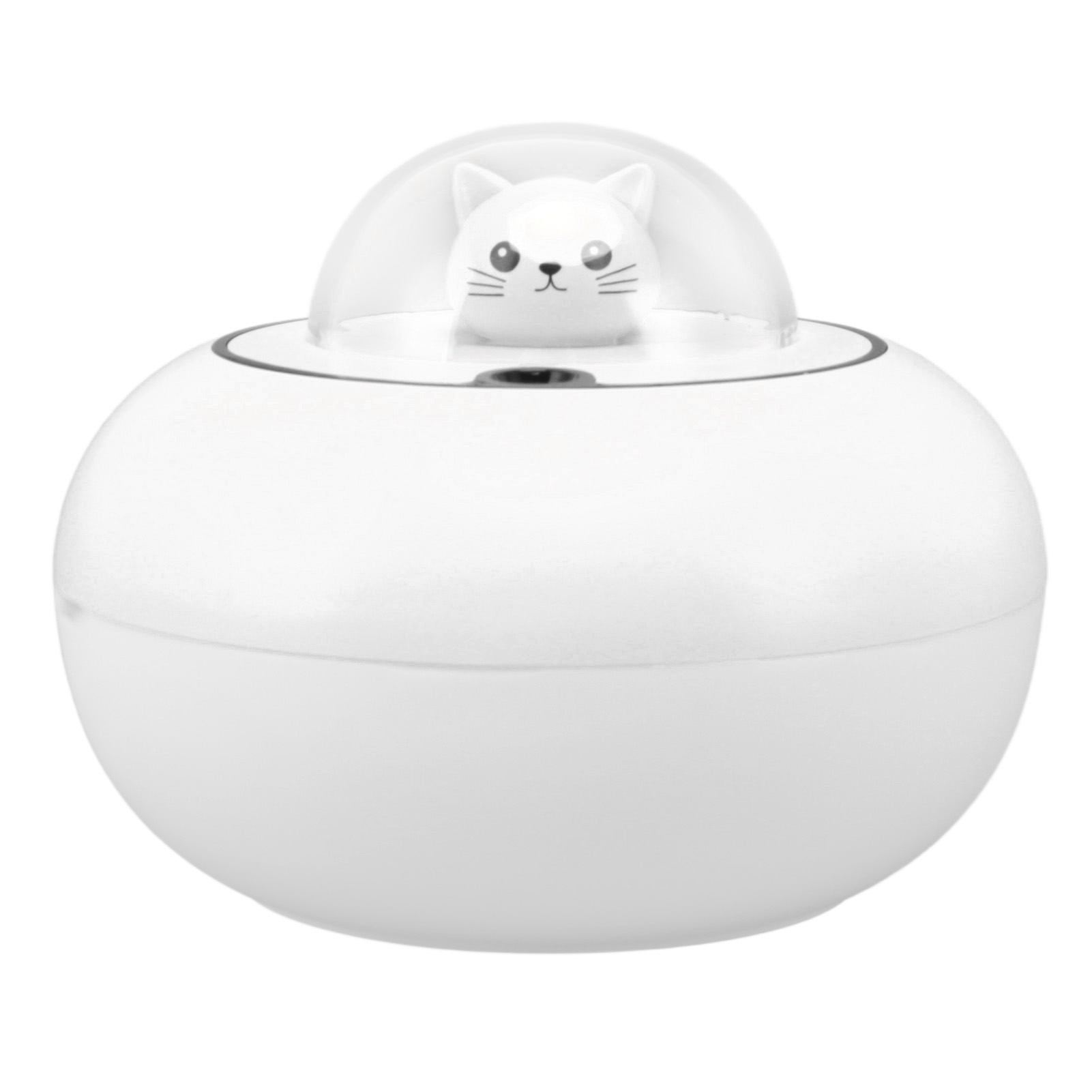 Mini-luftbefeuchter In Form Einer Niedlichen Katze, Tragbar Und Leise, Tisch-luftbefeuchter Für Zuhause Und Büro, Usb-anschluss, Weiß