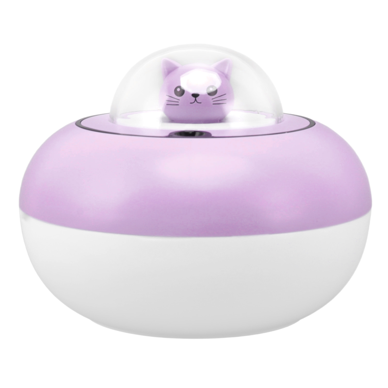 Mini-luftbefeuchter In Form Einer Niedlichen Katze, Tragbar Und Leise, Ideal Für Zuhause Und Büro, Mit Usb-anschluss, In Lila