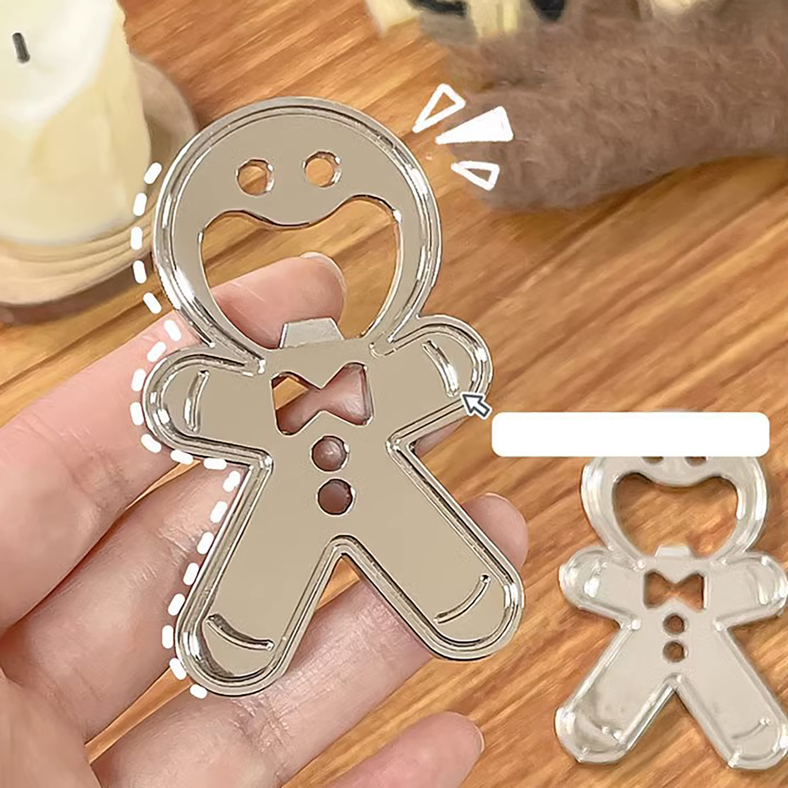 Magnetischer Bierflaschenöffner In Form Eines Niedlichen Lebkuchenmanns, Flacher Flaschenöffner Aus Zinklegierung Für Den Kühlschrank Von Barkeepern