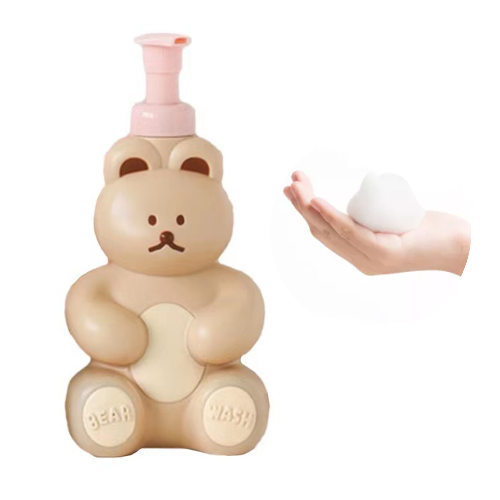 Schaumseifenspender Mit Bärenmotiv, Großem Fassungsvermögen, Für Gesichtsreinigung, Duschgel, Handseife, Milch Und Tee