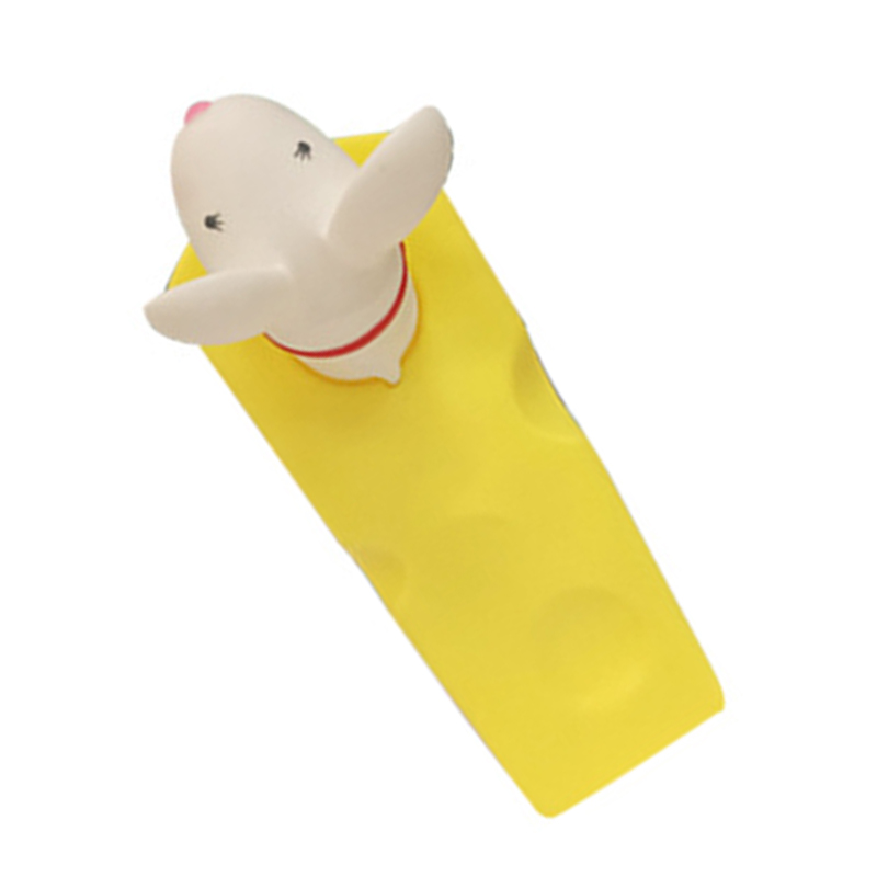 Niedlicher Türstopper In Tierform, Inklusive Locher Und Kostenlosem Dekorativen Türkeil Für Zuhause Und Büro, Weiße Maus