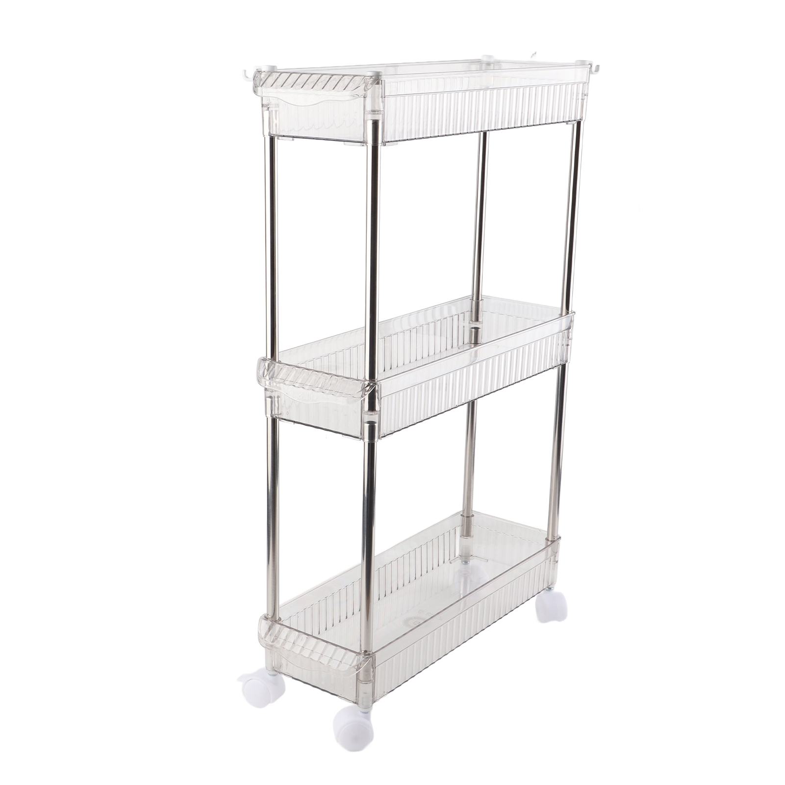 Gap Badezimmerregal, Transparentes Kosmetikregal, Mehrstöckiger Badezimmer-organizer, 3 Ebenen, 37 X 12 X 50 Cm