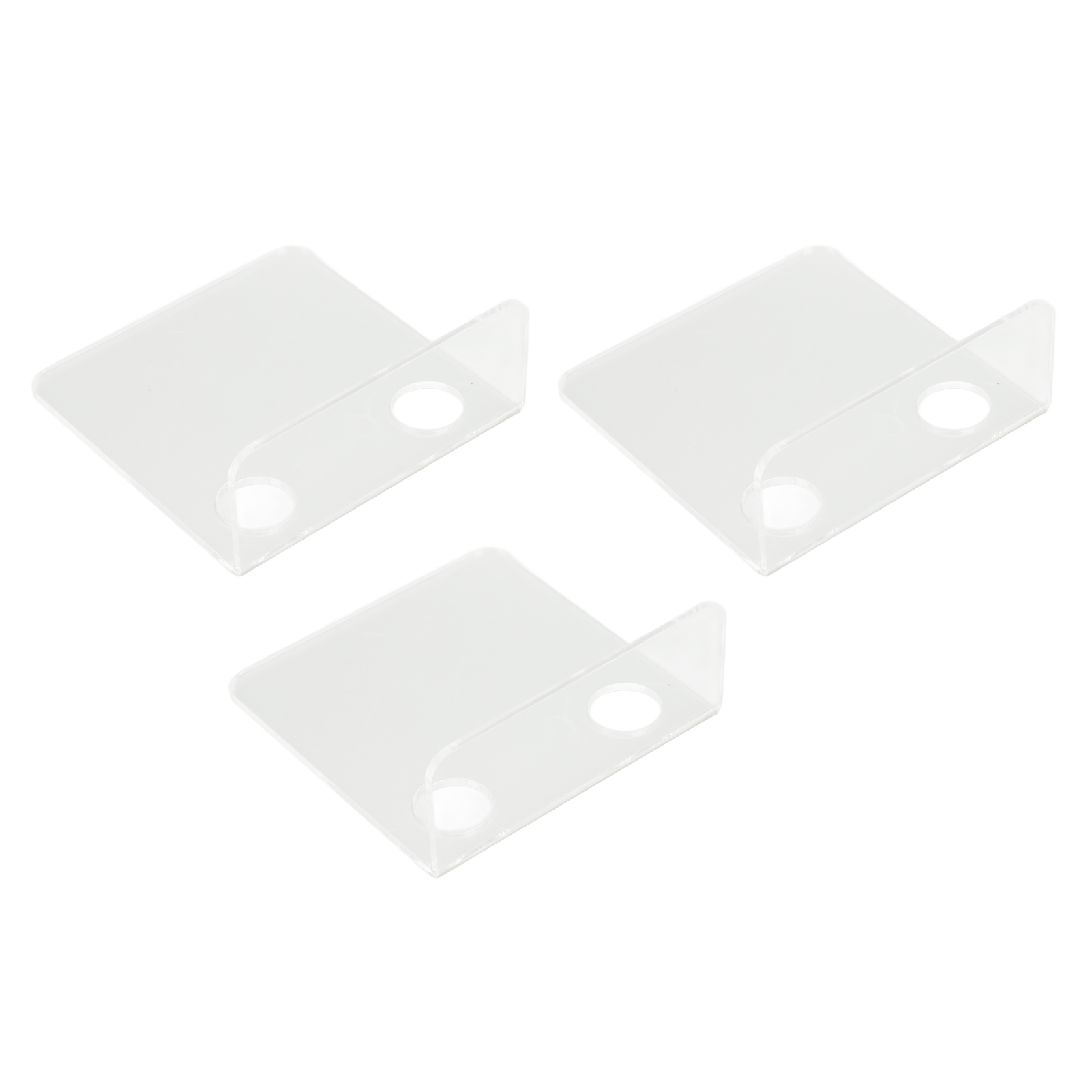 Wandregal Für 3 Kleine Überwachungskameras Mit 6 Kabelclips, 10 Acrylklebebändern, Wasserdicht, Bohrfrei, Schwebendes Lautsprecherregal, Transparent