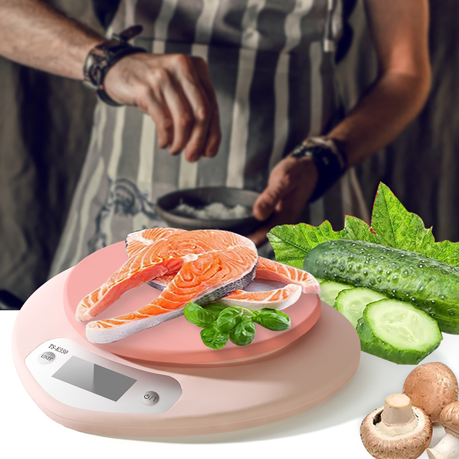 Digitale Küchenwaage Mit Hd-lcd-display, 3 Genauigkeitseinheiten, Kleine Elektronische Küchenwaage In Herzform, Zum Backen, 1 G/5 Kg, Batteriebetrieben