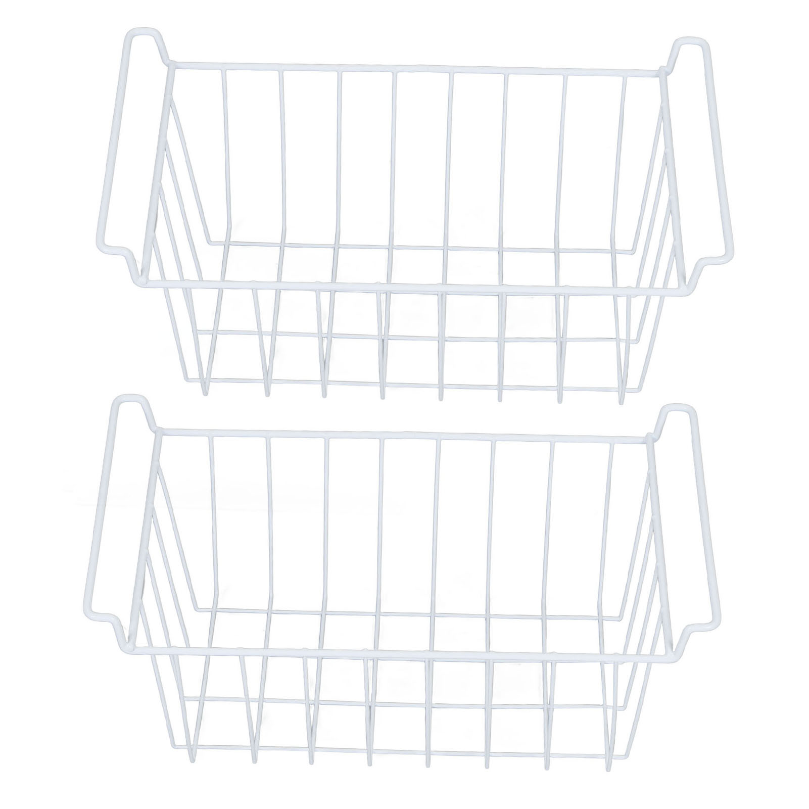 2-teiliger Gefrierschrank-organizer, Metall-hängeregal Mit Pe-beschichtung, L 44,5 Cm, B 24,5 Cm, H 20 Cm