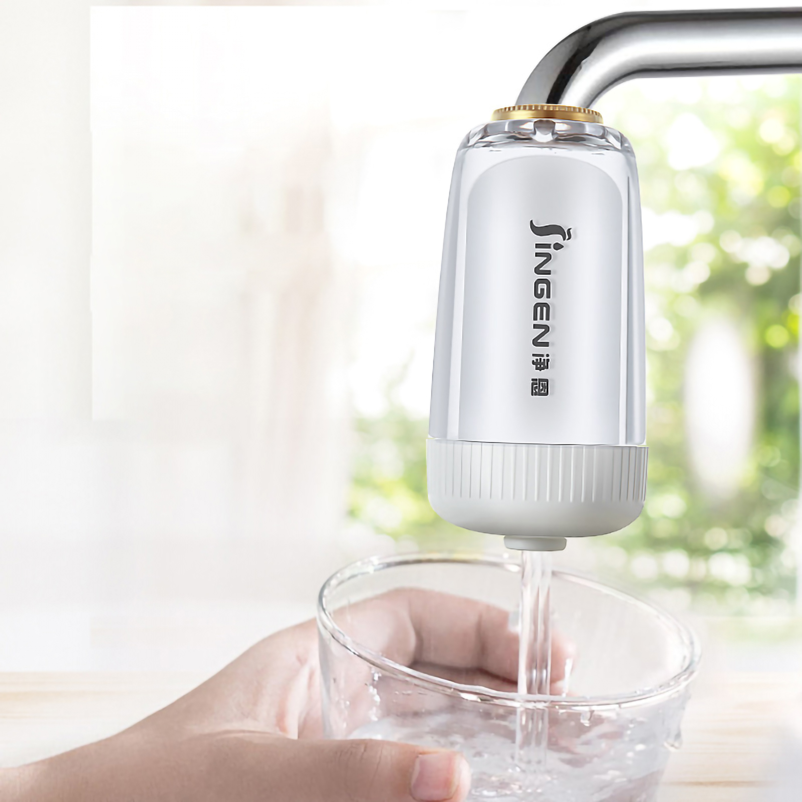 Wasserhahnfilter, Küchenwasserfilter, Spülbecken-wasserhahndüse, Filter, Insgesamt 1 Filterkartusche