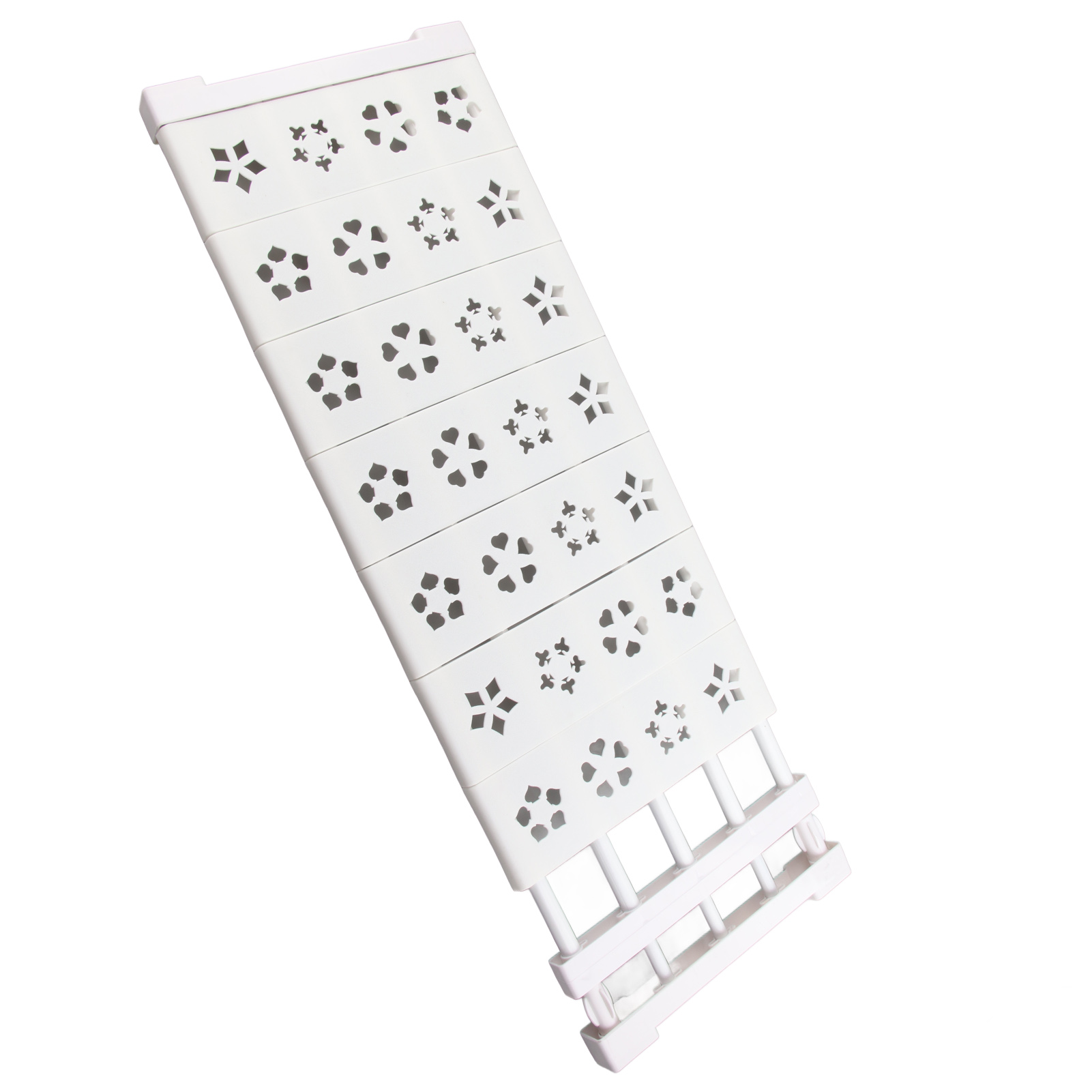 Ausziehbares, Weißes Teleskop-kleiderregal Mit Spannmechanismus, Kein Bohren Erforderlich, Organizer, Spannregal, Breite 24 Cm, Länge 75–120 Cm / 29,5–47,2 Zoll