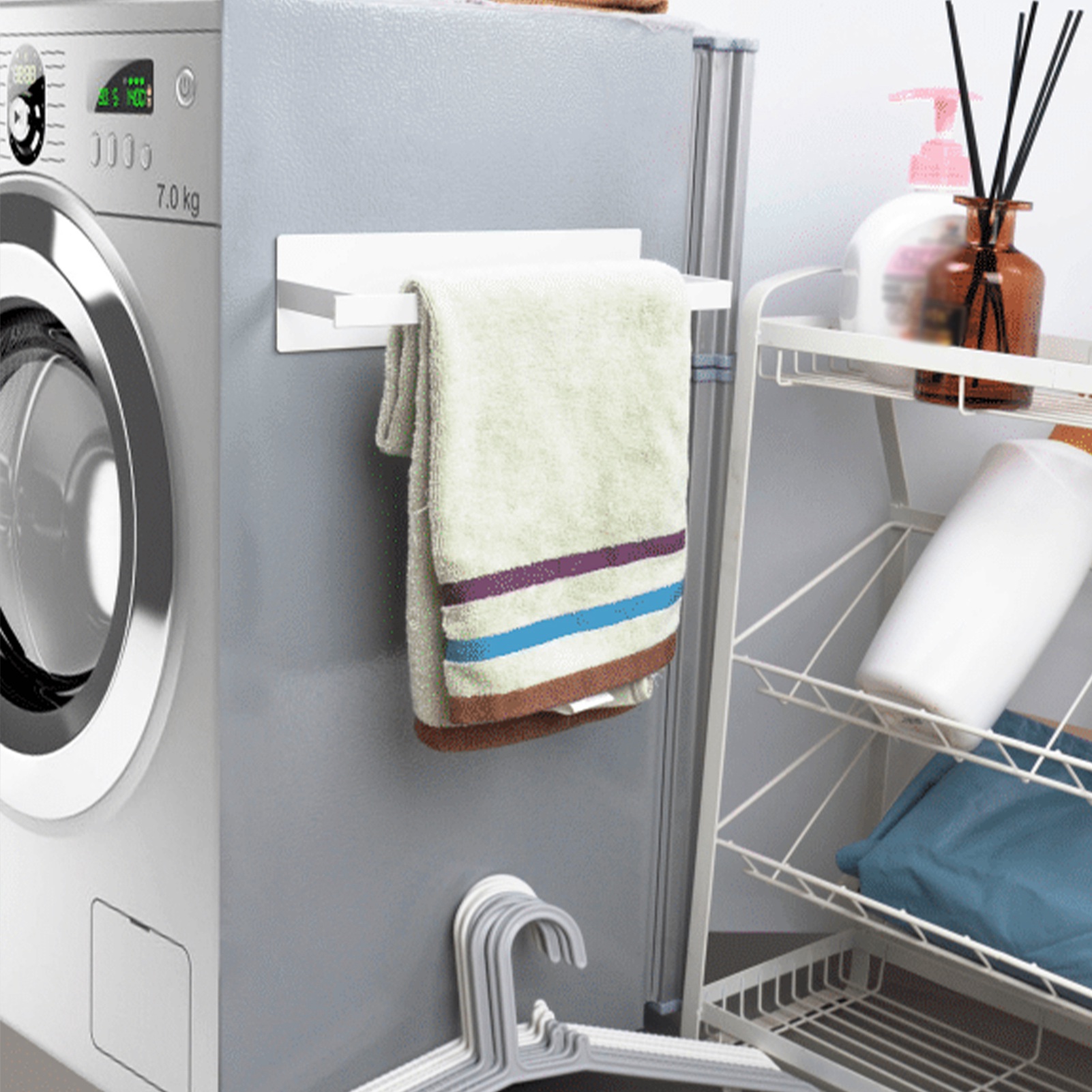 Magnetischer Kleiderbügel Für Waschmaschine, Nicht Perforiert, Zur Aufbewahrung