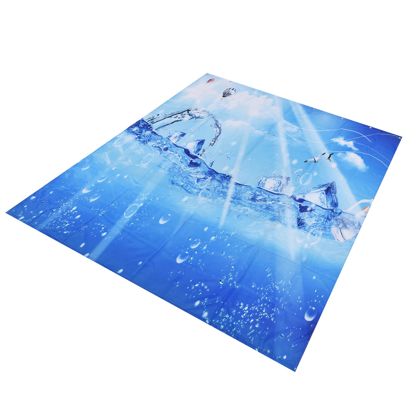 Duschvorhang Aus Polyester, Wasserdicht, Mit Farbenfrohem Aufdruck, Mit 12 Haken, Fürs Badezimmer, 180 X 180 Cm