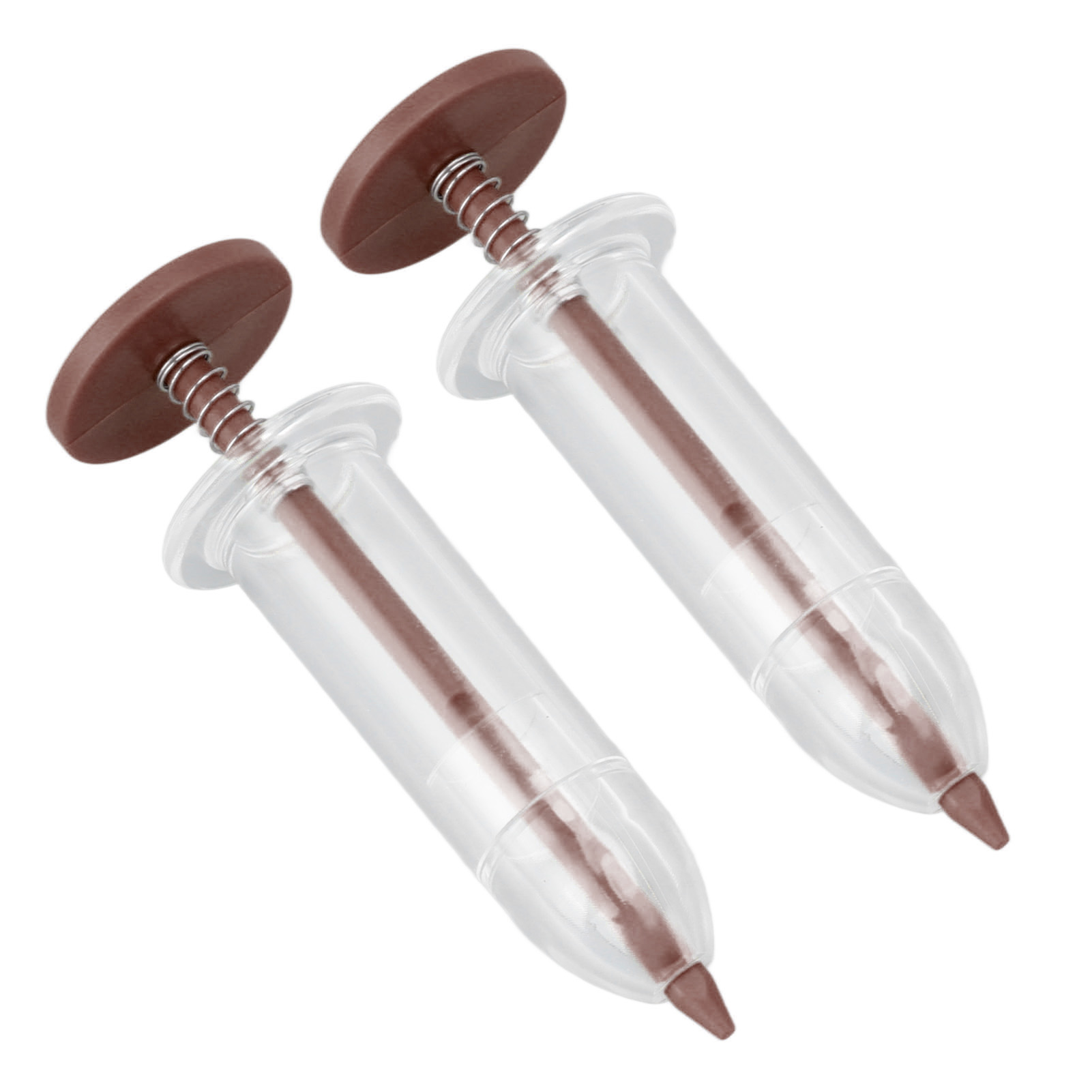 2 Stück Mini-saatgutstreuer, Kleine Saatgutverteiler, Verstellbarer Handsäer, Gartengerät, Braun