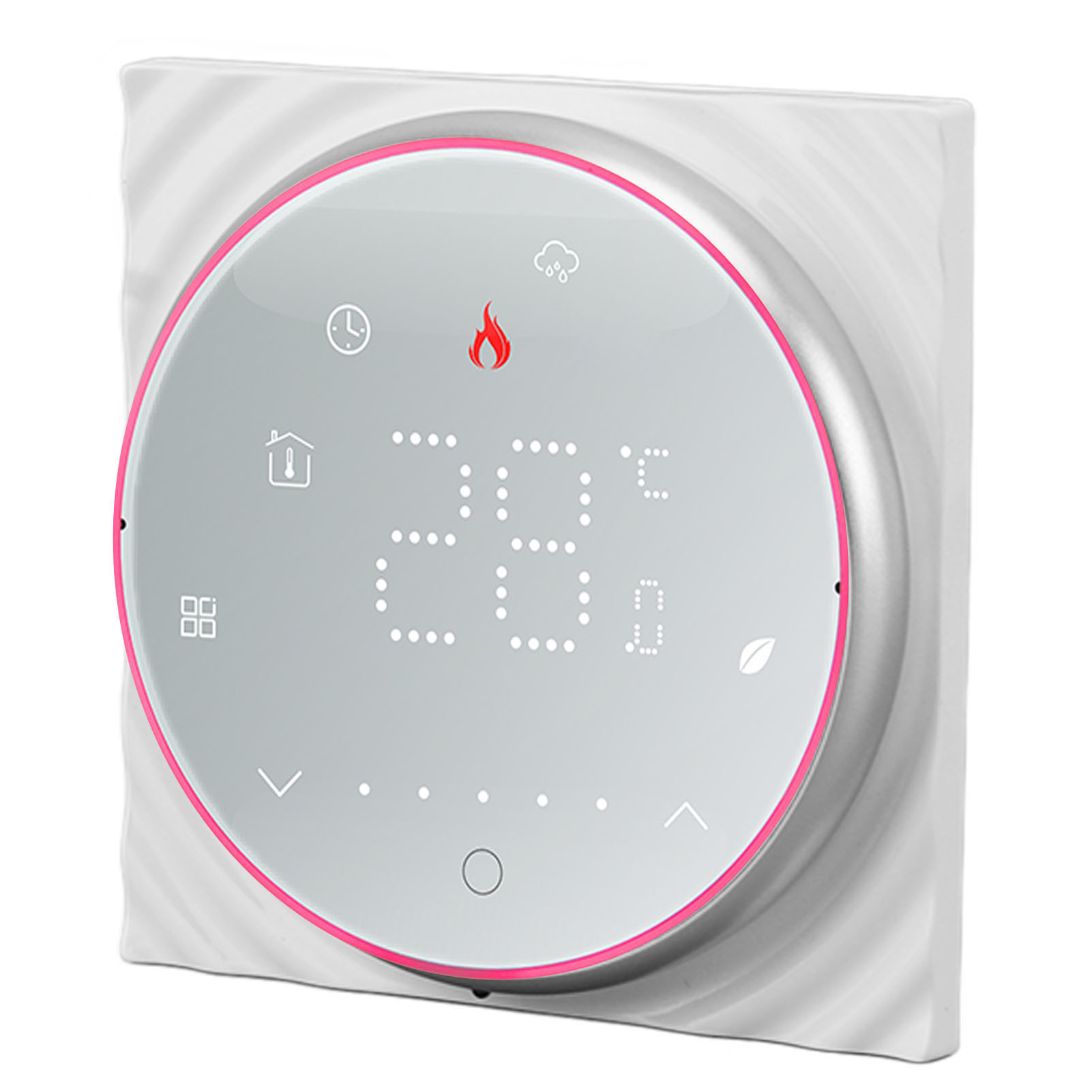 Kabelloser Thermostat Mit Led-anzeige, Hochpräzise Temperaturregelung, Programmierbarer Smart-thermostat Für Elektrische Heizungen, 95–240 V Wechselstrom, Weiß