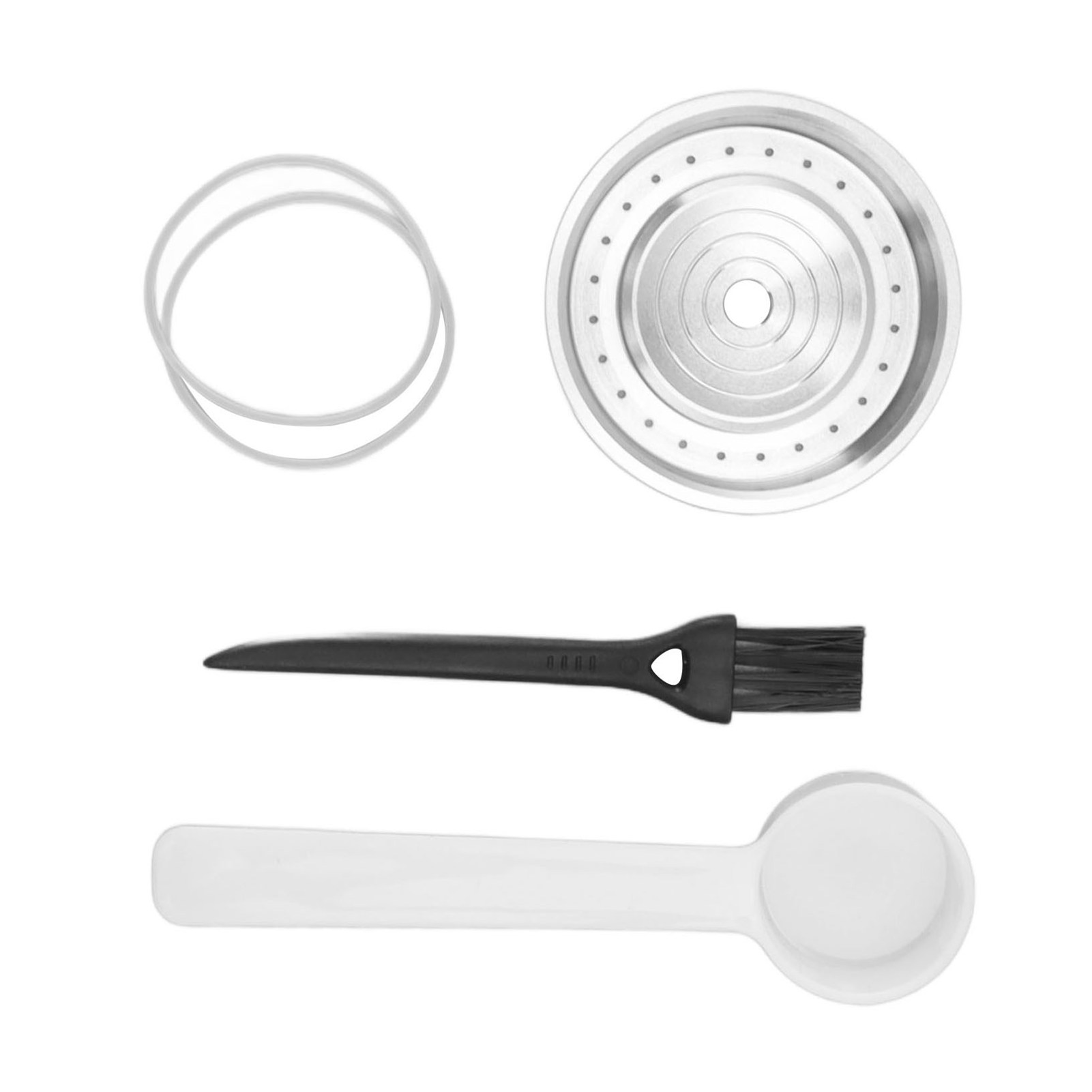 Kaffeekapseldeckel, Edelstahl 304, Wiederverwendbar, Nachfüllbar, Mit Dichtung