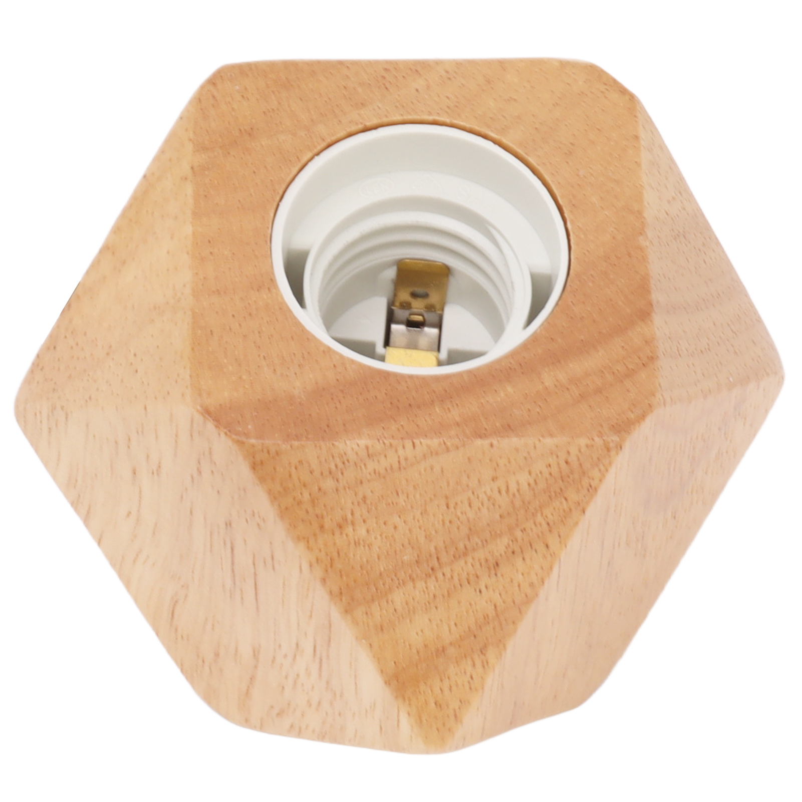 Diamantförmiger Lampenfuß Aus Holz Mit E27-fassung, Moderner Kleiner Tischlampenfuß Aus Holz Für Die Wohndekoration, 220-v-eu-stecker