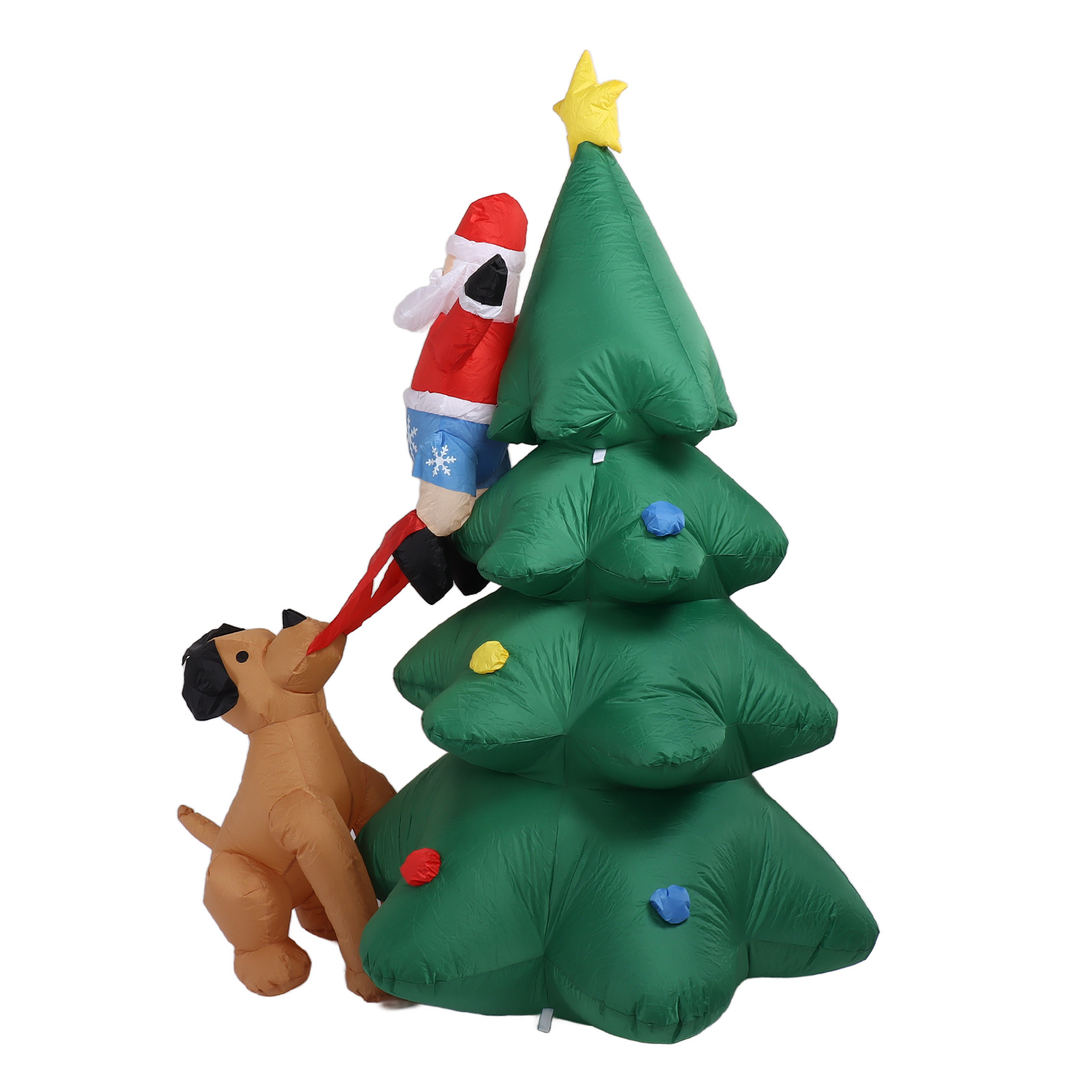 Aufblasbarer Weihnachtsbaum (1,8 M), Mit Lichterkette, Leisen Hochleistungslüftern, Für Drinnen Und Draußen, Garten, Eu-stecker (100–240 V)