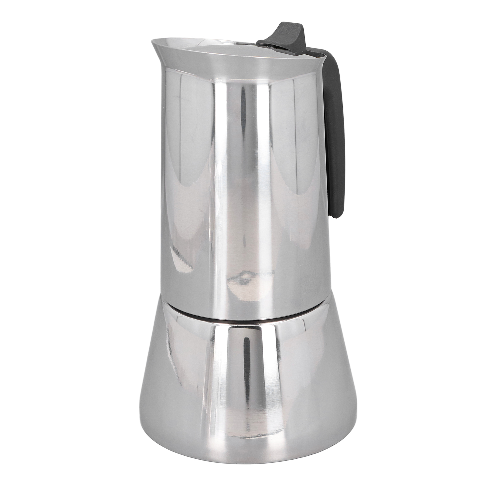 Moka 430 Tischkaffeemaschine Aus Edelstahl, Tragbar, Zur Zubereitung Von Kaffee Auf Einem Induktionsherd, 4 Tassen