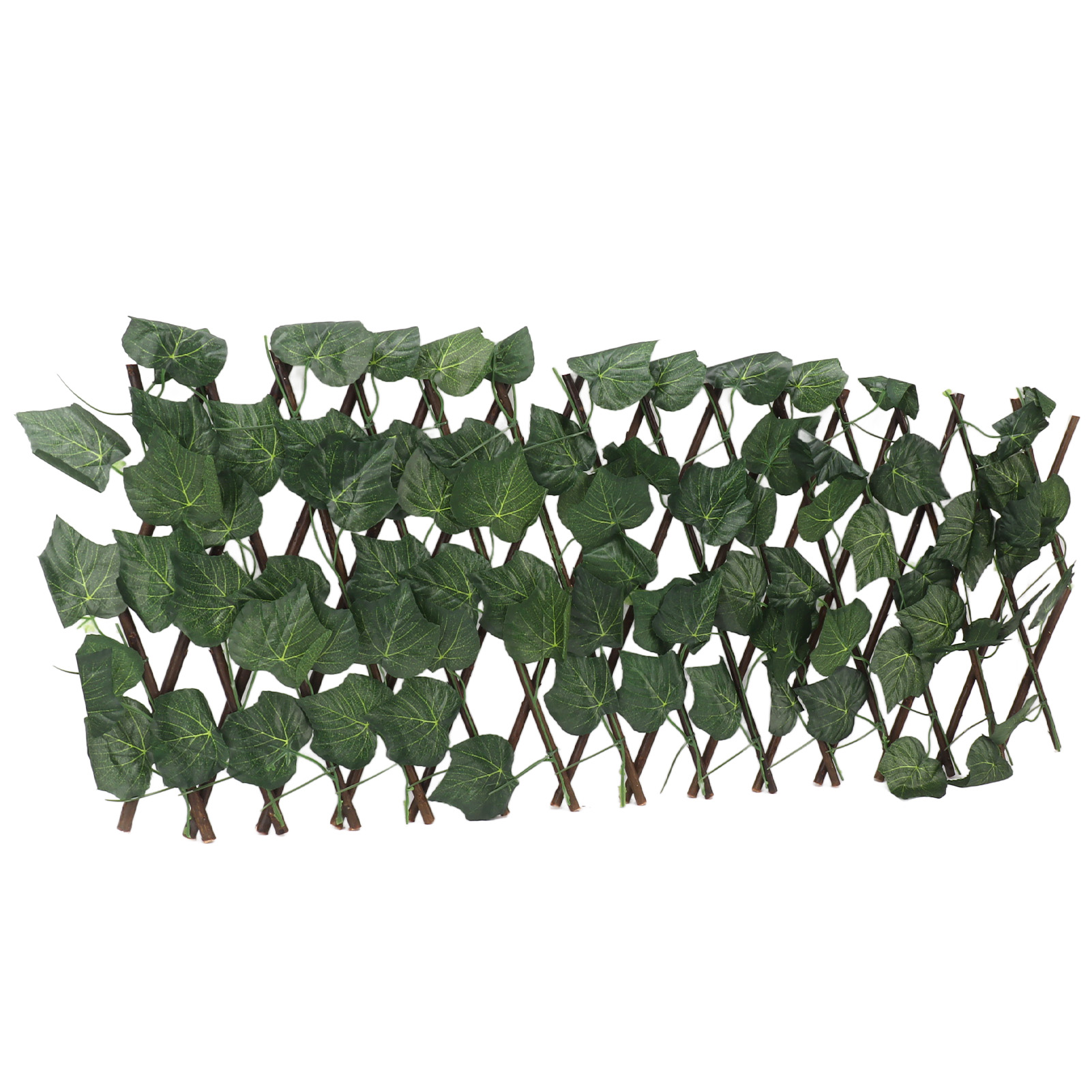 Künstliche Hecke, Zierzaun, Erweiterbar, Sonnenschutz, Wasserfest, Künstliche Formschnitthecke, Gartenpflanze, Weinblätter
