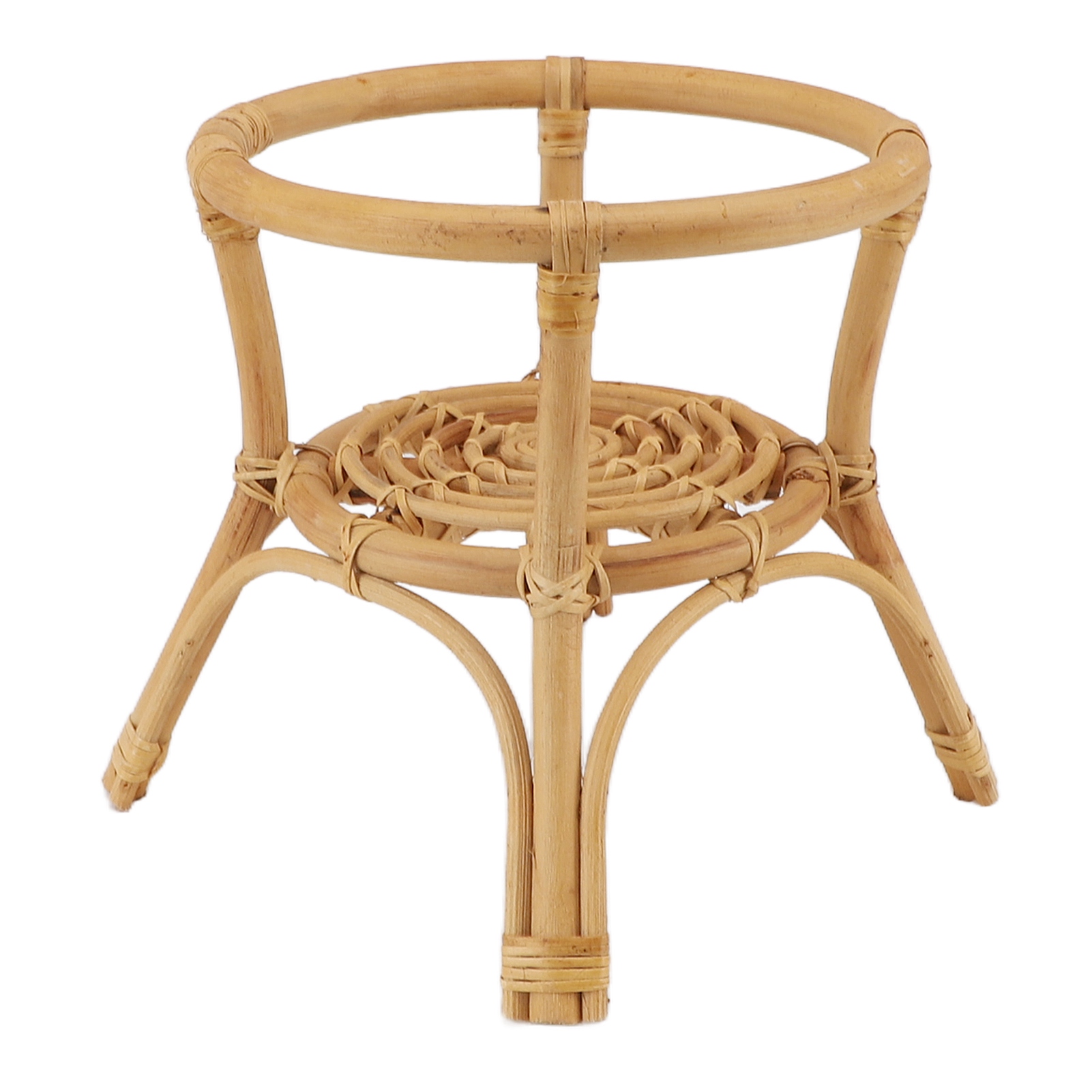 Rattan-pflanzgefäßständer, Minimalistisch, Stabil, 24 Cm (9,4 Zoll), Für Garten, Terrasse Und Mehr