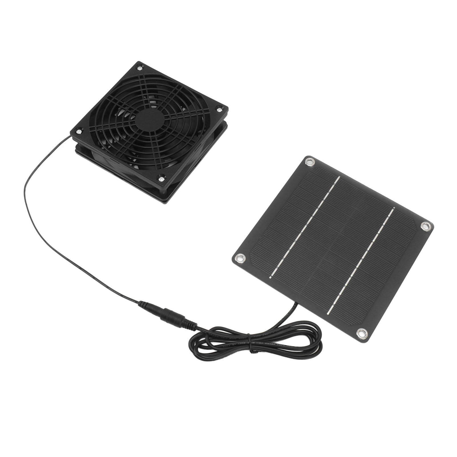 Solarlüfter-set Aus Monokristallinem Silizium, 2200 U/min Solar-abluftventilator Mit Schutzabdeckung Für Gewächshäuser