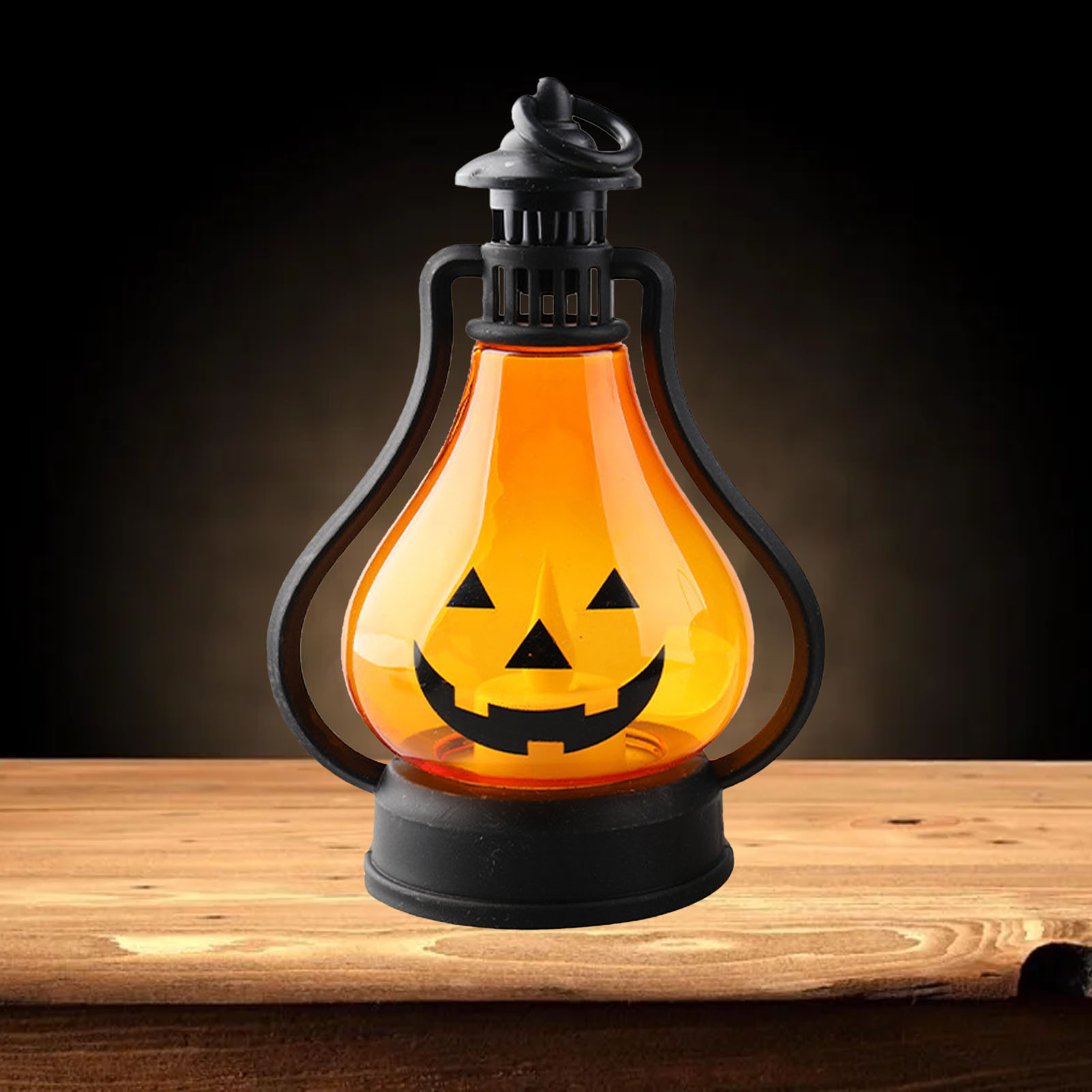 Halloween-kürbis, Minibar, Tisch, Schreibtisch, Dekokerze, Hängelaterne
