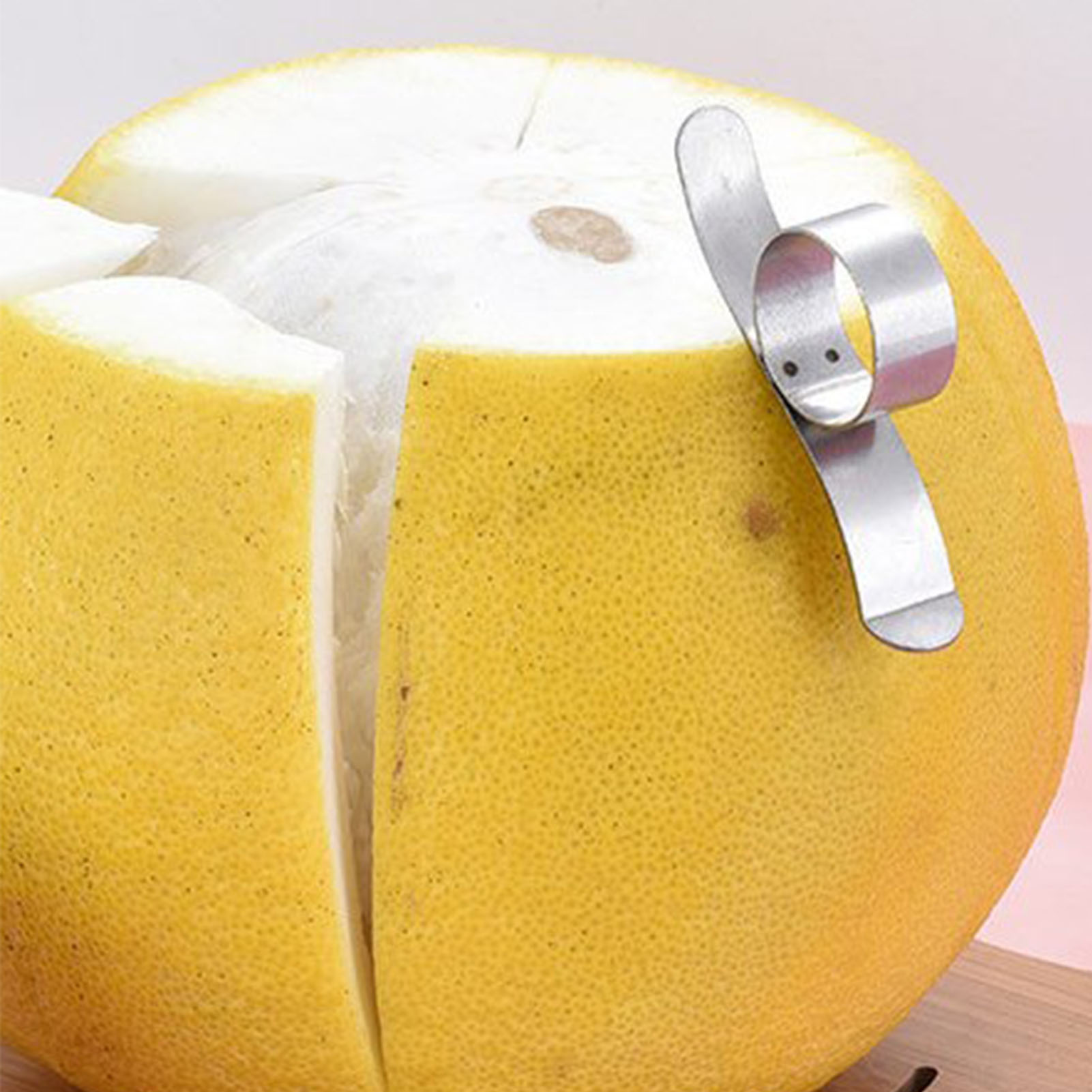 Ringförmiger Orangenschäler Aus Edelstahl, Universeller Tragbarer Zitrusschäler, Küchenutensil L