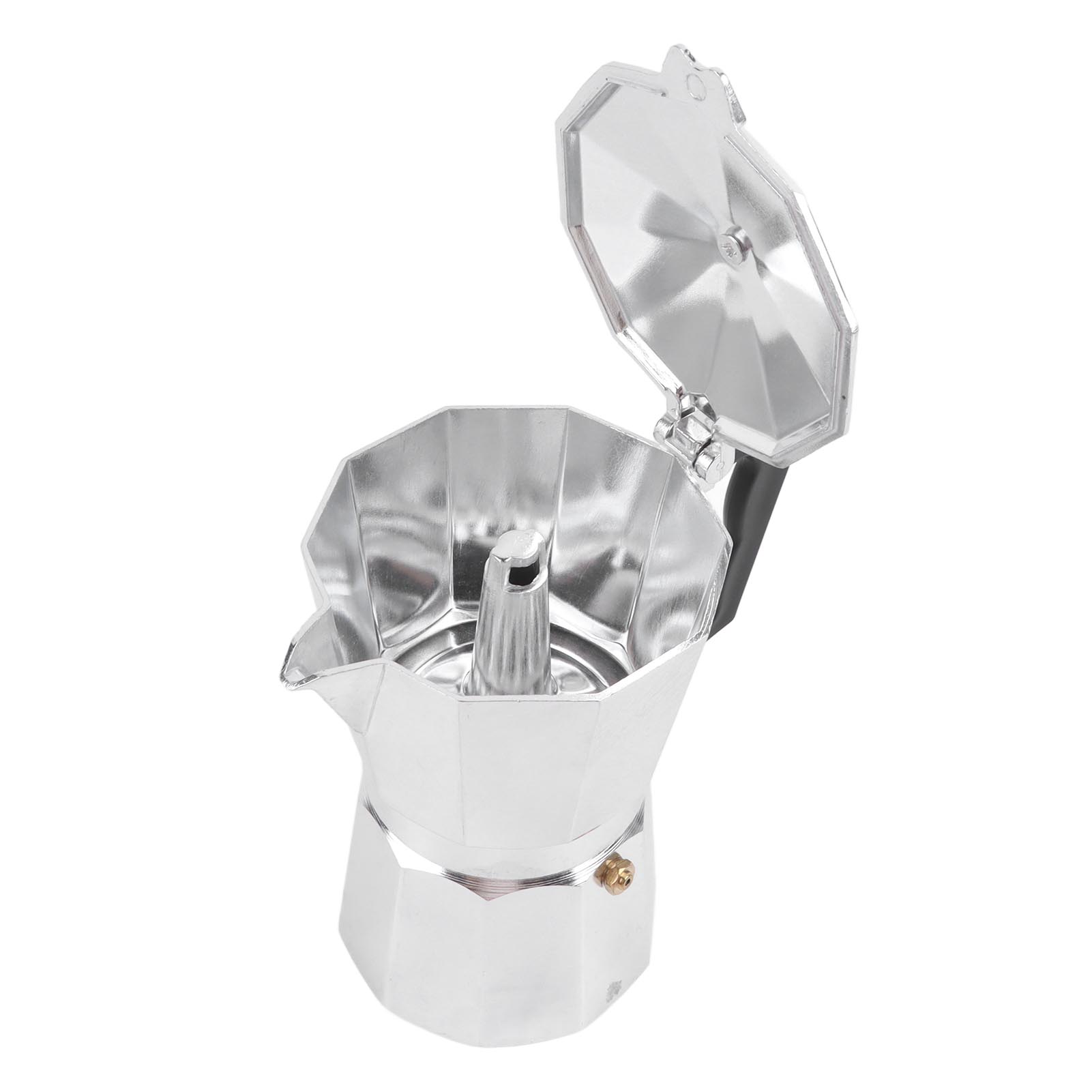 300 Ml (10 Oz) Mokkakanne Aus Aluminium, Achteckig, Für 6 Tassen, Tragbar, Für Zuhause Und Büro