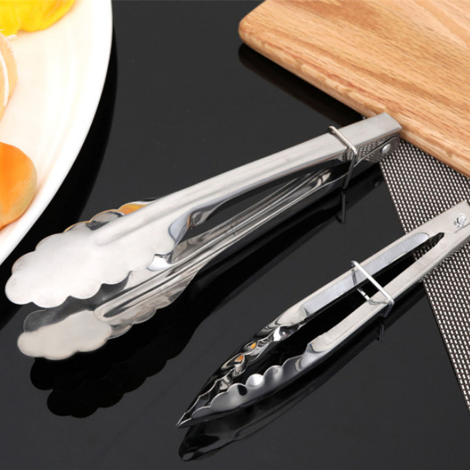 Lebensmittelechte Edelstahl-servierzange Für Küchenbuffets, Grillpartys, 23 Cm (9 Zoll)
