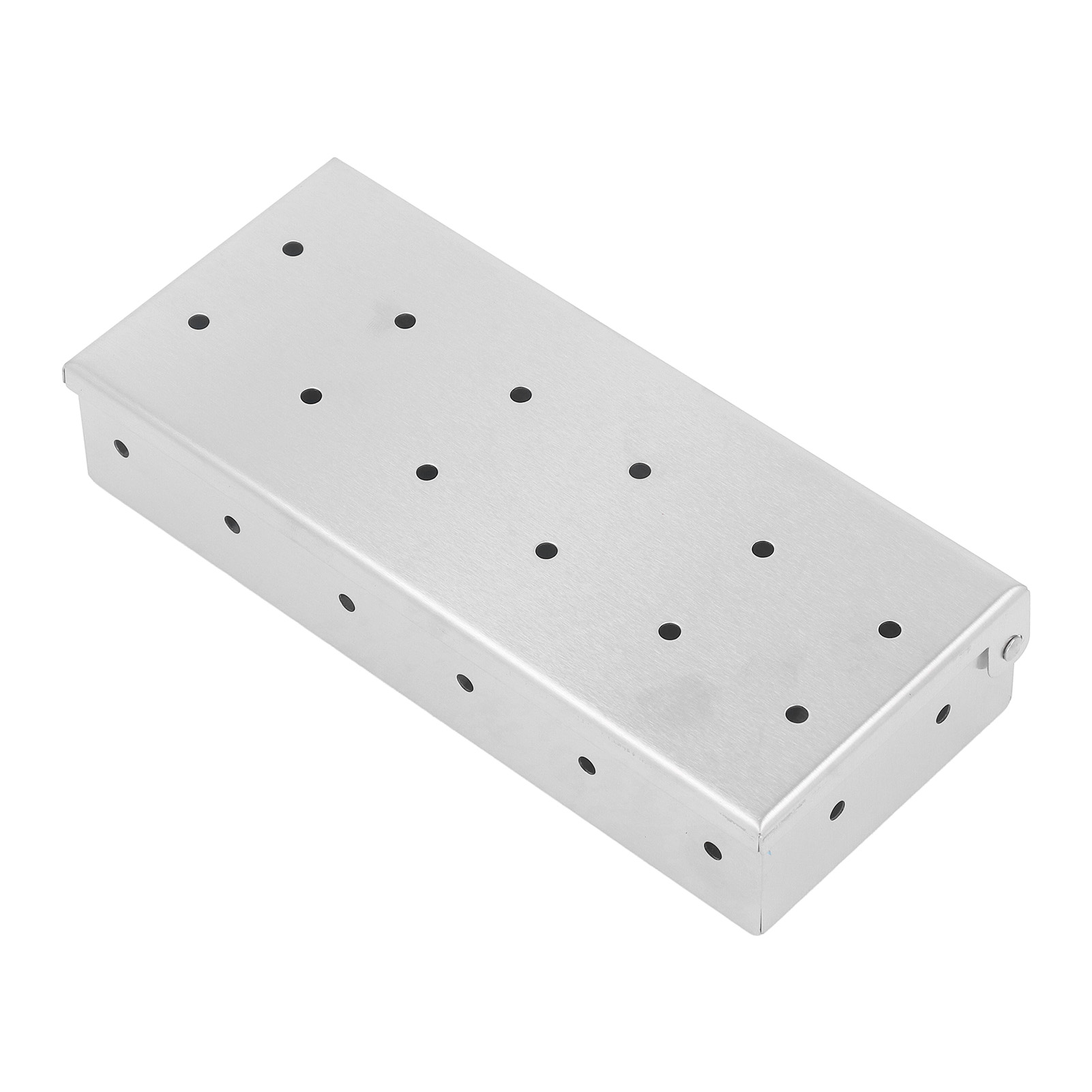 Edelstahl-smoker, Holzchip-smoker, Bbq-smoker Mit Belüftungsdeckel, Für Rauchiges Bbq-aroma, Klappdeckel, Grillzubehör