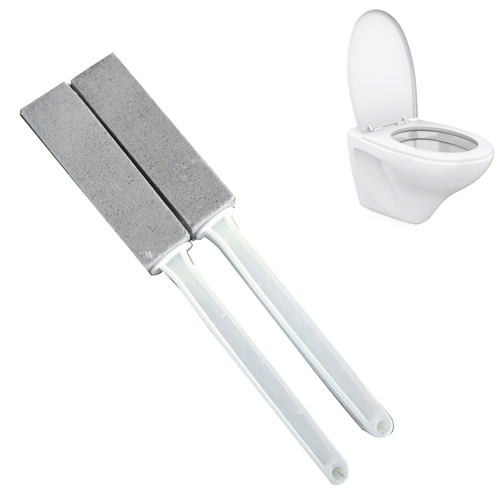 2 Stück Stein-toilettenbürste Mit Bimsstein Und Langem Griff Zur Reinigung Von Bad Und Küche