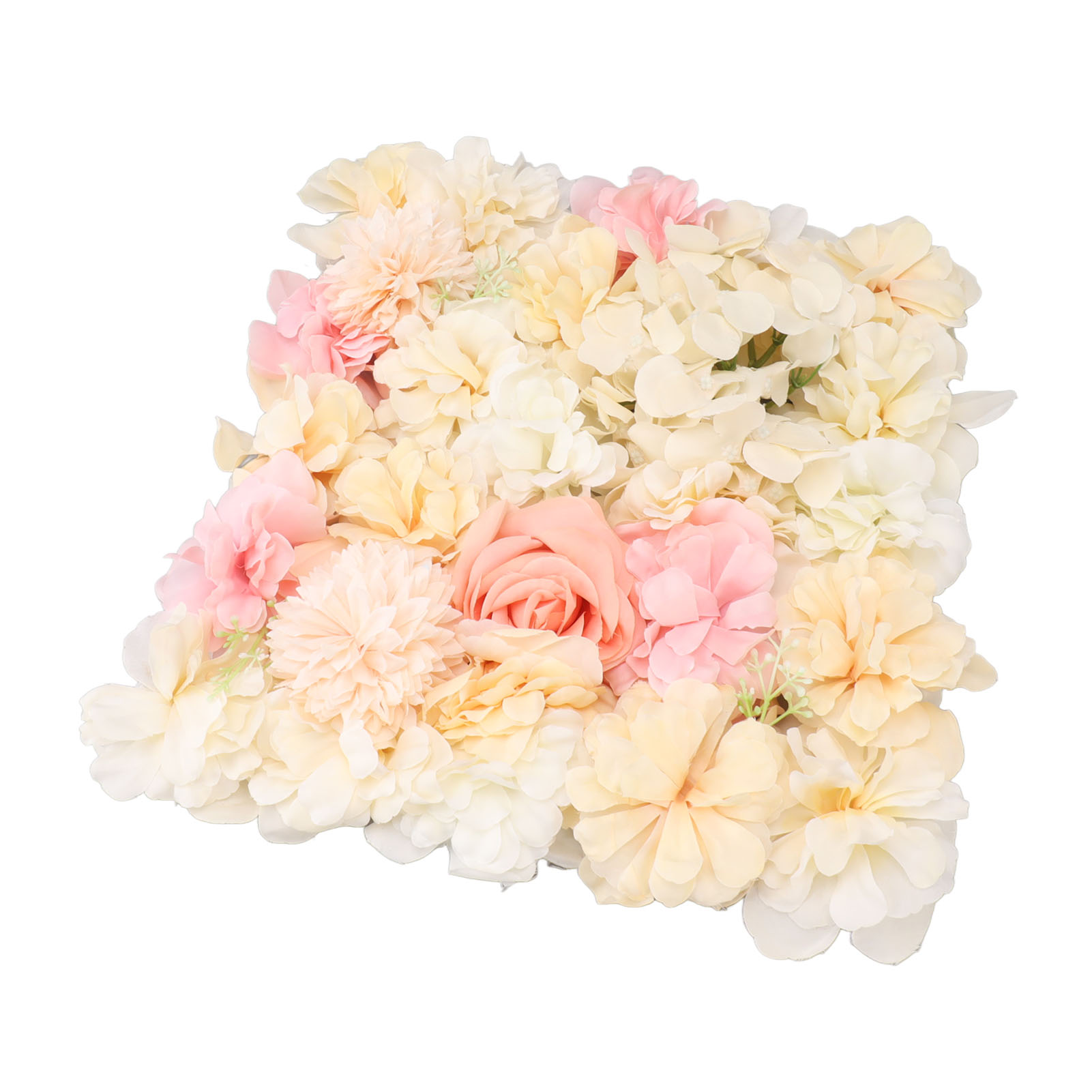 Künstliche Blumenwandpaneele, Künstliche Seidenrosen, Hochzeitsdekoration, Bühnenhintergrund, 38 X 38 Cm, Gelb Und Rosa