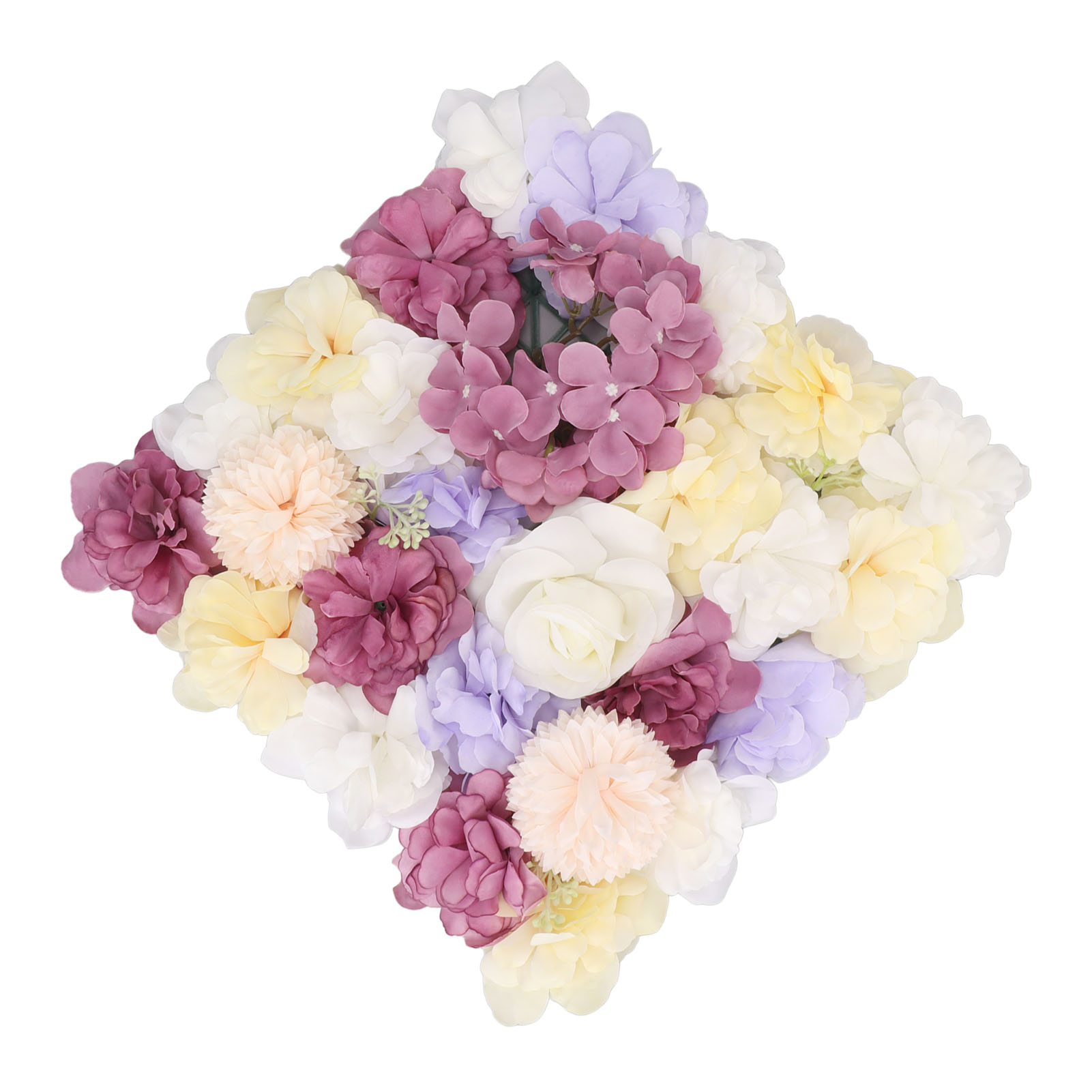 Künstliche Blumenwandpaneele, Künstliche Seidenrosen, Hochzeitsdekoration, Bühnenhintergrund, 38 X 38 Cm, Lila