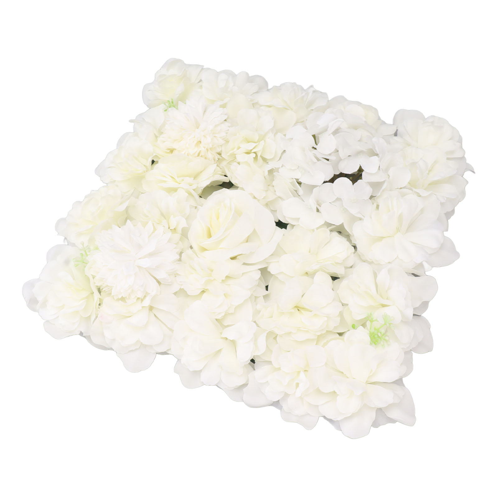 Künstliche Blumenwandpaneele, Künstliche Seidenrosen, Hochzeitsdekoration, Bühnenhintergrund, 38 X 38 Cm, Weiß