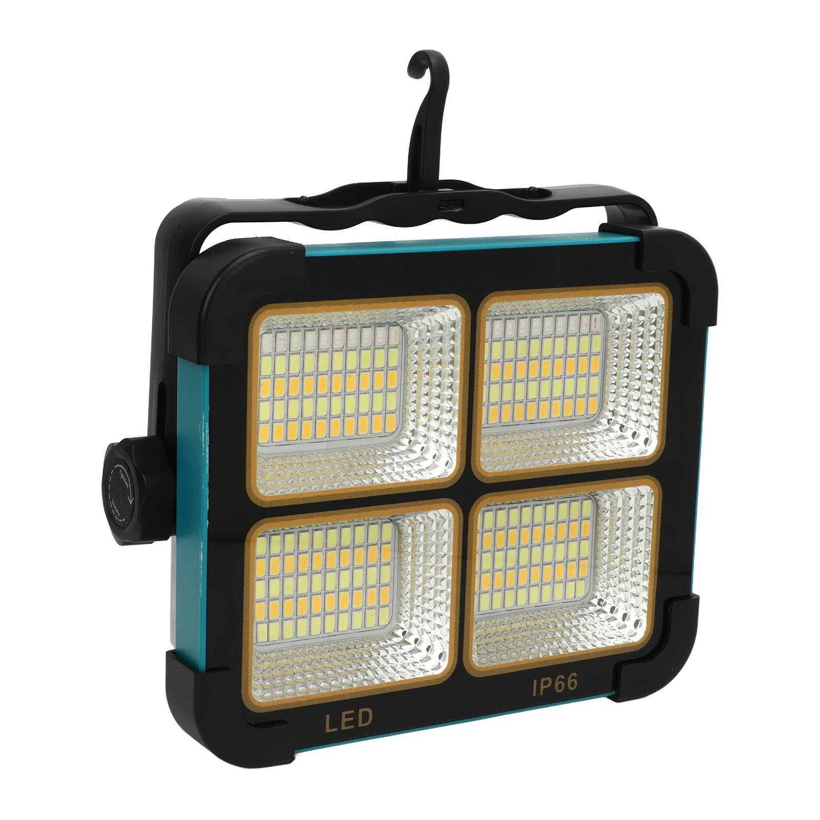 Solarbetriebene Led-arbeitsleuchte, 100 W, 10000 Lm, 3000–6000 K, Ip66 Wasserdicht, Wiederaufladbar, Tragbar, Für Den Außenbereich