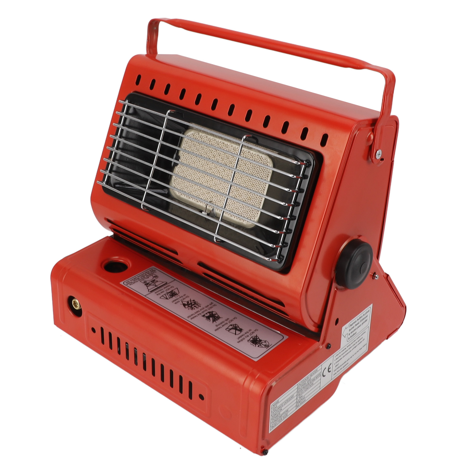 Tragbarer 2-in-1-gasheizer (1300 W, 90 G/h), Butangasbrenner, Campingheizung, Notheizung, Kochherd