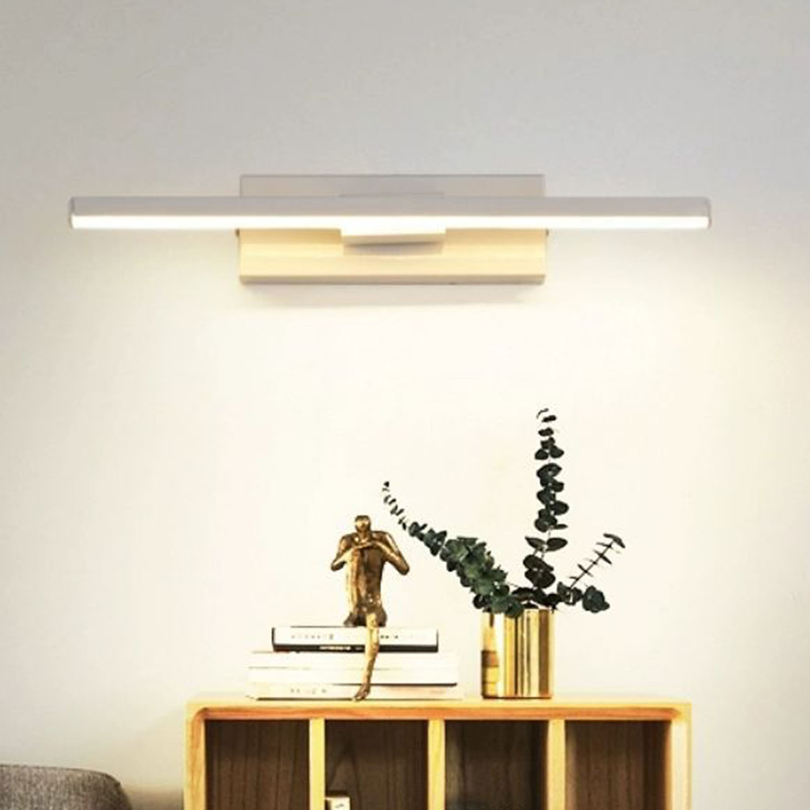 Drehbare Schlafzimmerwandleuchte, Eisengehäuse, Hitzebeständige Oberfläche, Korrosionsbeständig, Nachttischlampe, Weißes Licht
