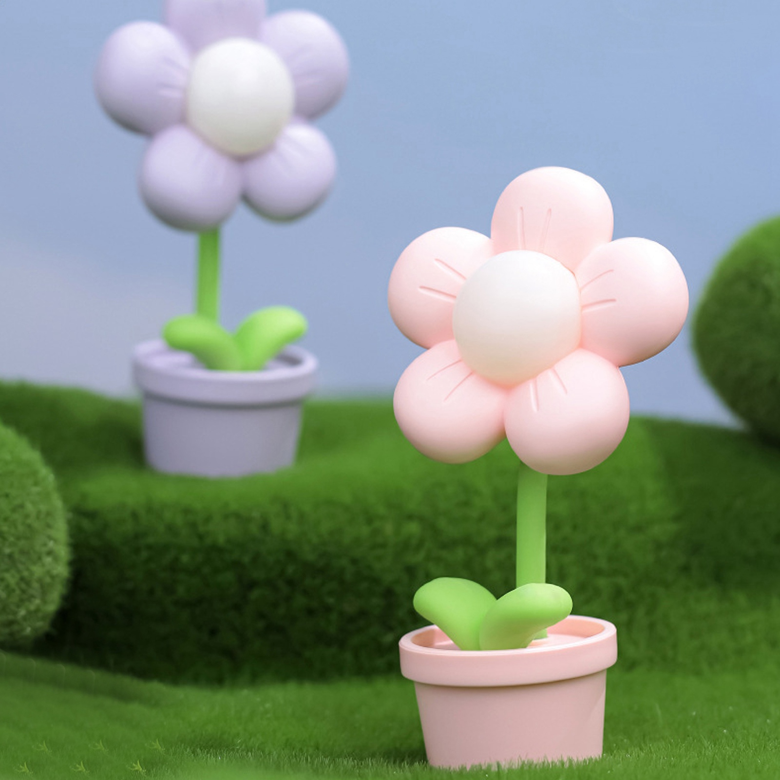 Blumenförmiges Nachtlicht Für Kinder, Sanft, 360° Drehbar, Verstellbar, Batteriebetrieben, Fürs Wohnzimmer, Rosa