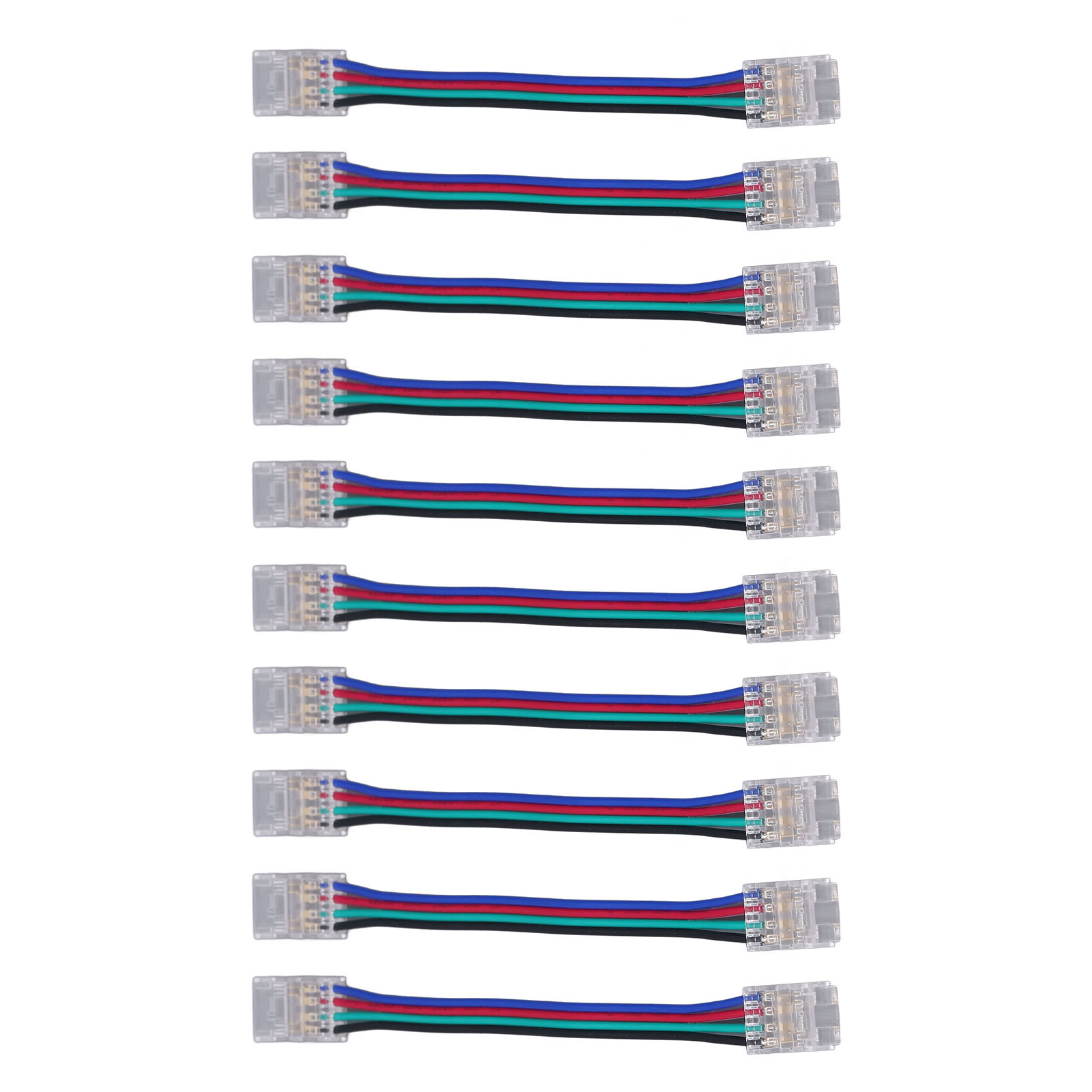 Set Mit 10 Steckverbindern Für 4-polige 10-mm-led-streifen, Schnellanschluss, Breite Kompatibilität Mit Led-streifenzubehör