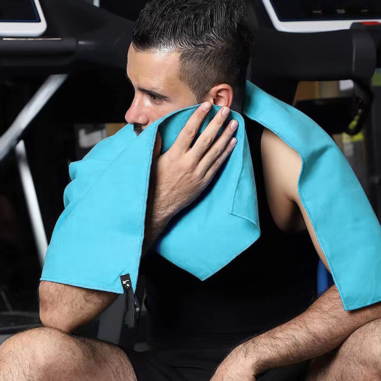 Mikrofaser-reisehandtücher, Verschiedene Größen, Schnelltrocknend, Schweißabsorbierend, Vielseitig Einsetzbar Für Fitnessstudio, Sport Und Outdoor-aktivitäten, Hellblau
