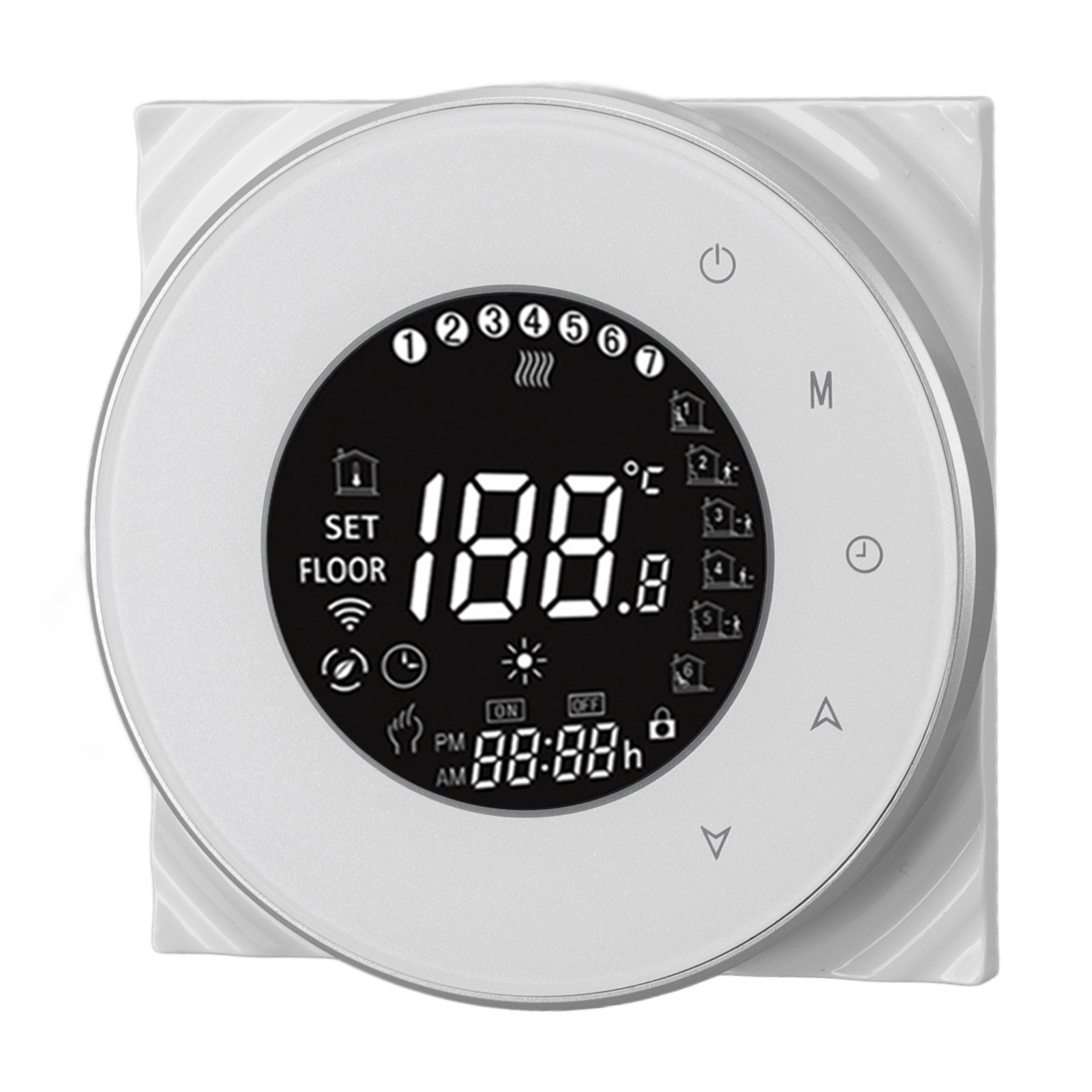 Intelligenter Wlan-thermostat Für Fußbodenheizung Mit Sprachsteuerung, Thermostat Für Elektrische Heizsysteme Mit Touchscreen-va-lcd-display (95–240 V)