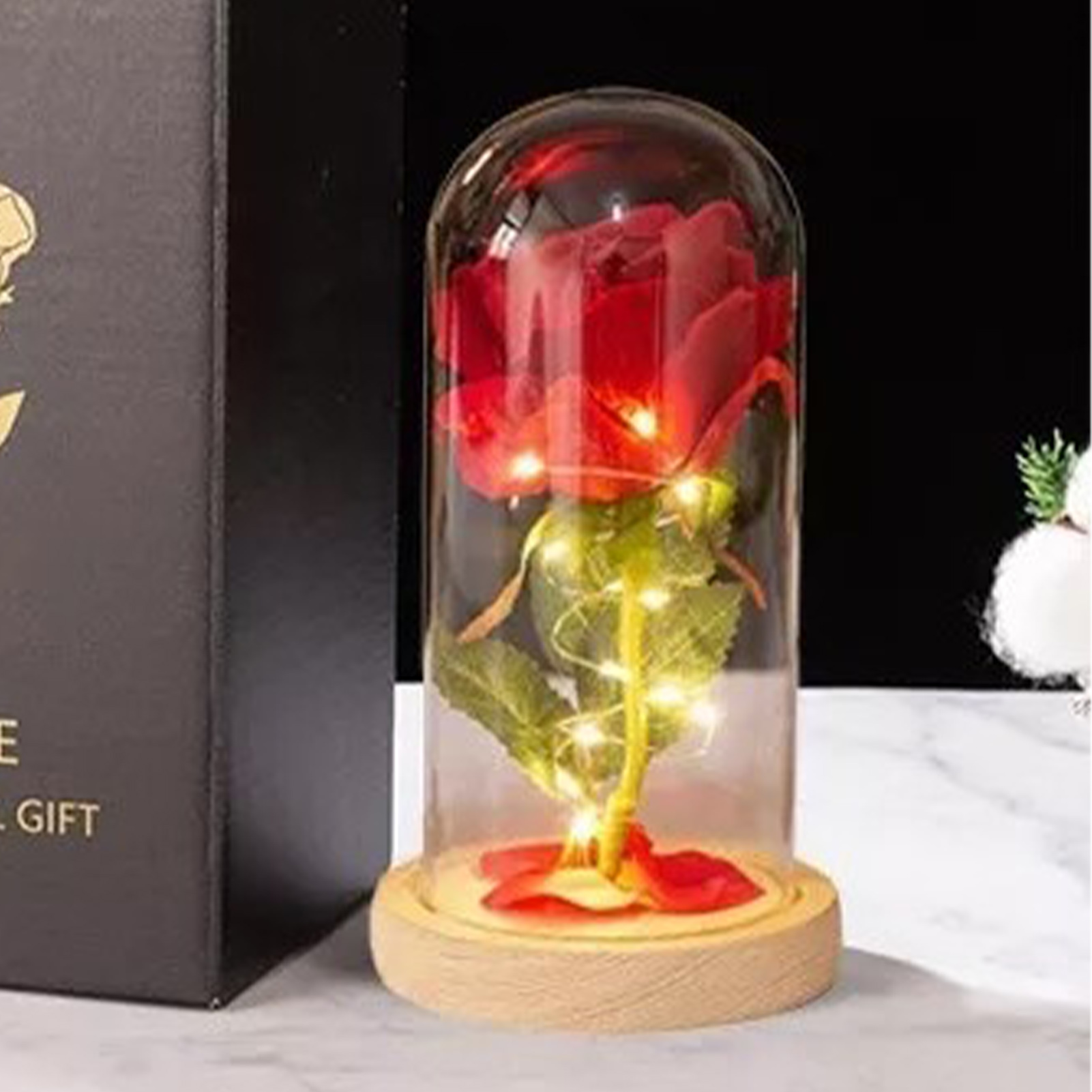 Rosenflaschenlampe, Wunderschöne, Leuchtende Led-lampe Mit Getrockneten Rosen In Einer Flasche, Geschenk Zum Geburtstag Oder Valentinstag