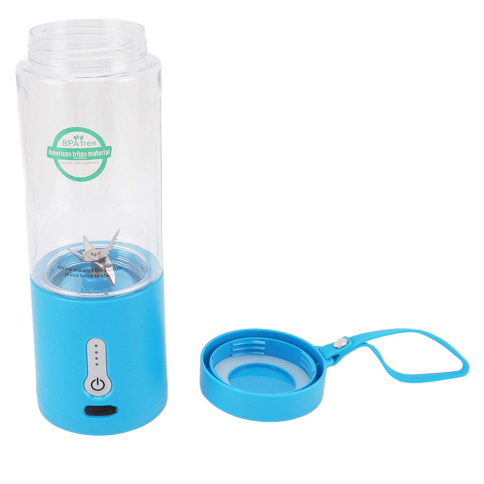 Elektrischer Entsafter (530 Ml), Usb-anschluss, Mixer, Tragbarer Becher Für Zuhause, Büro Und Camping