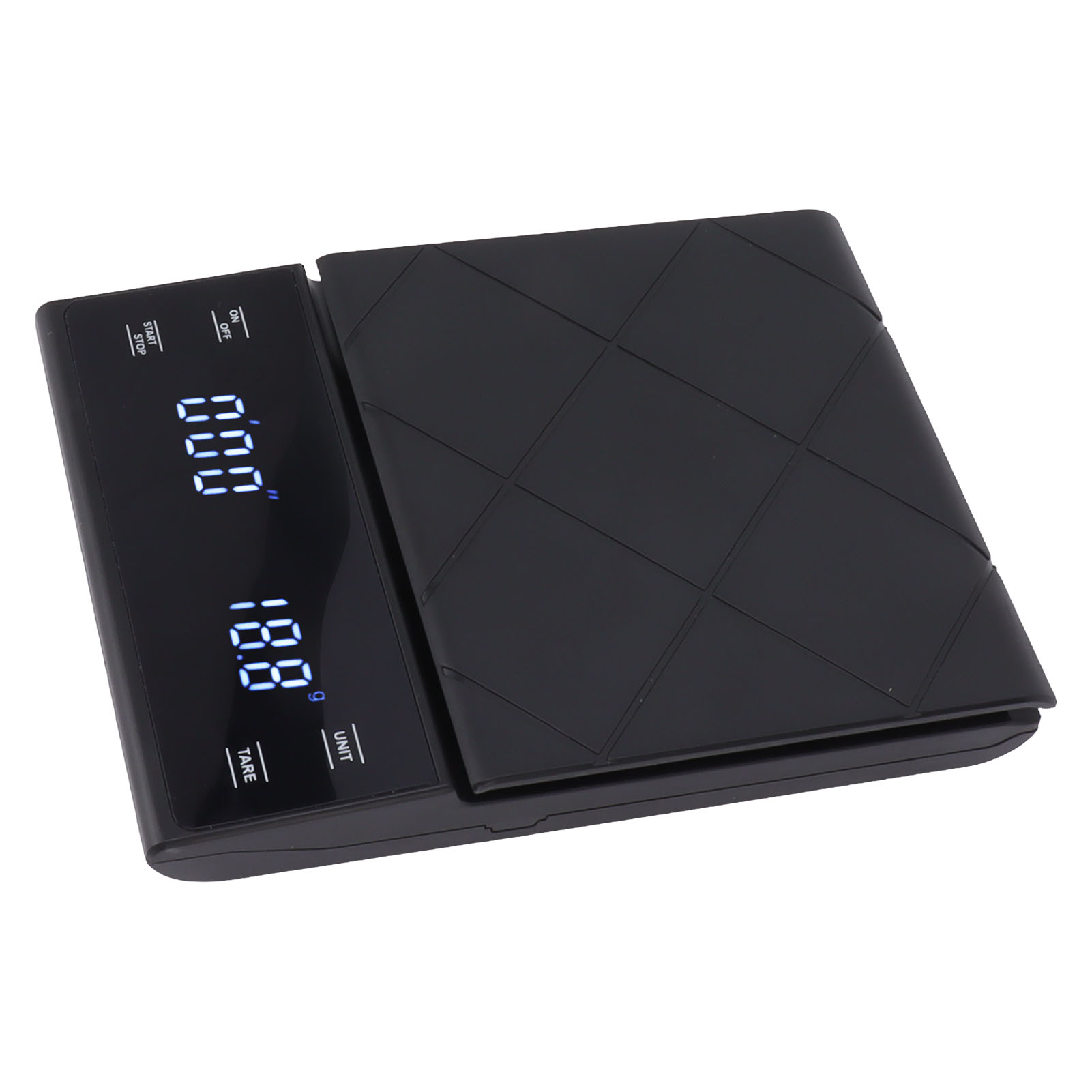 Kaffeewaage 3 Kg 0,1 G, Wasserdicht, Touchscreen, Digitale Küchenwaage Mit Timer Für Küche, Café, Bäckerei, Schwarz