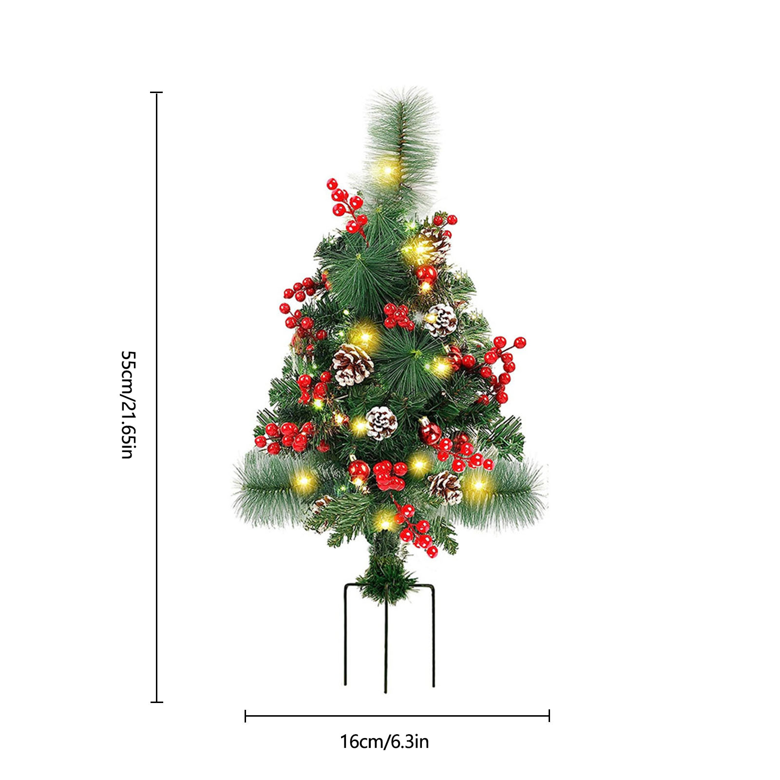 Weihnachtsbaumbeleuchtung Im Garten An Solarmasten, Gartendekorationen Für Weihnachtsbäume Im Freien